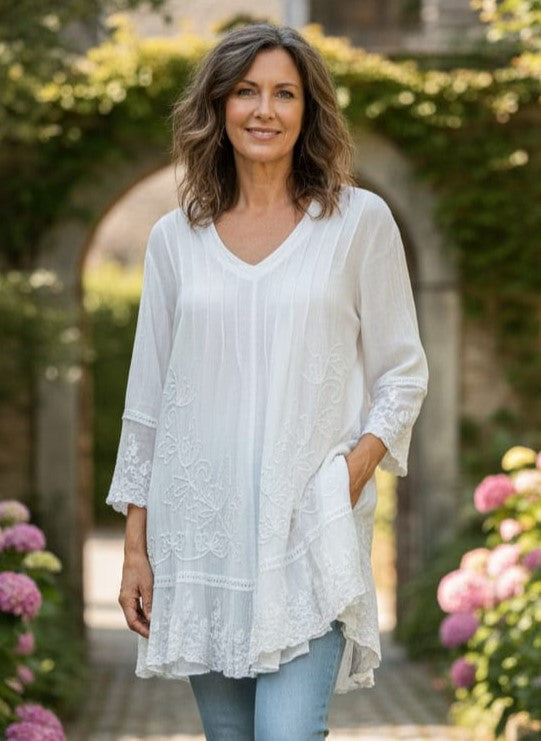 Gretty Zueger Lola Cotton Tunic (org$135)