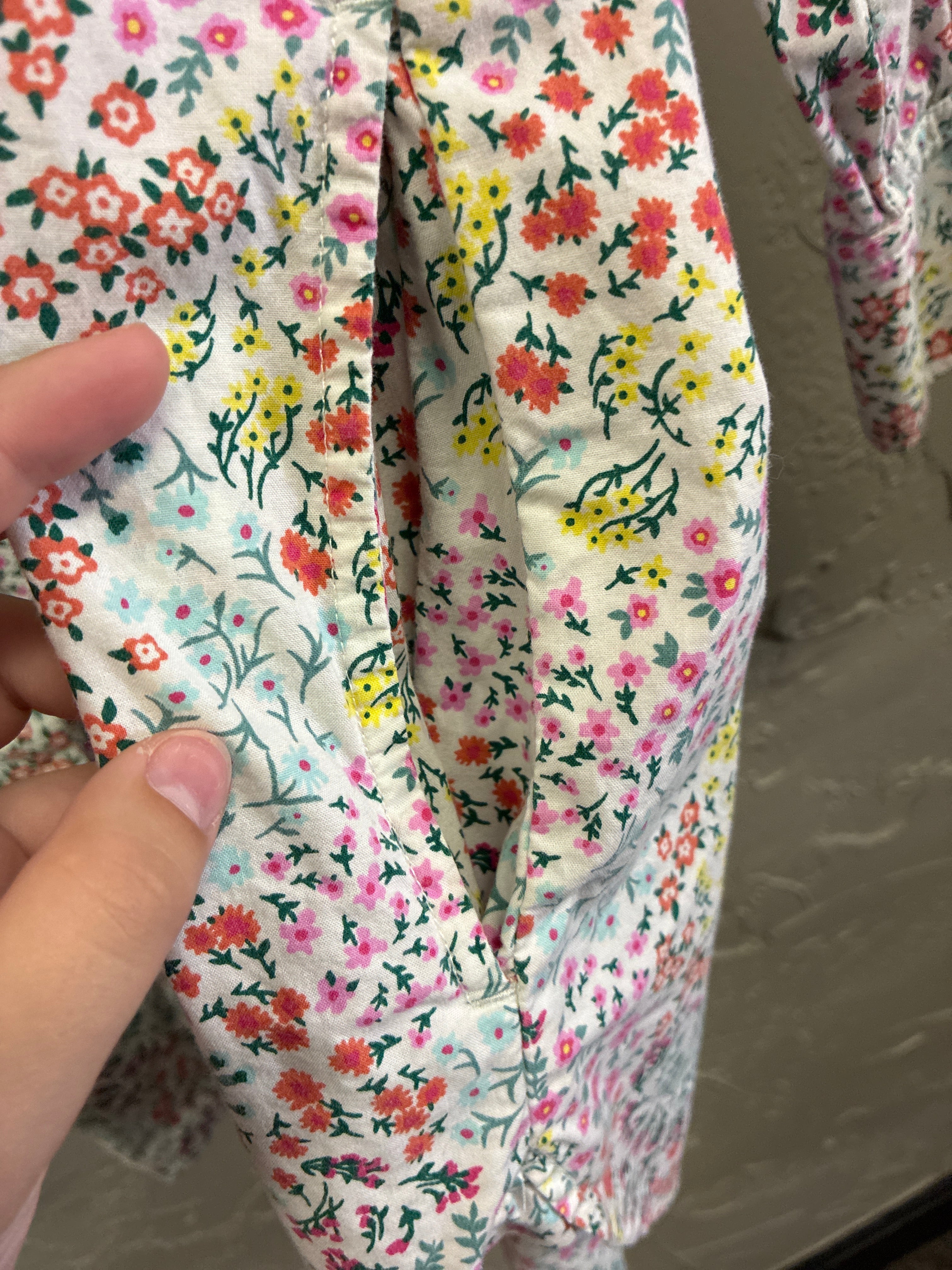 Lands End Floral Button Down Tunic