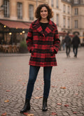 NWT NY&Co Buffalo Plaid Pea Coat (org$130)