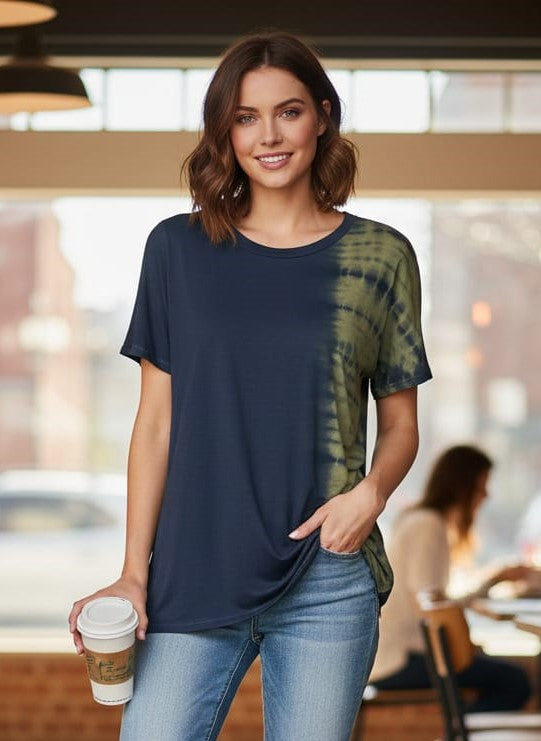 NWOT Indigo Thread Tie-Dye Top (org$38)