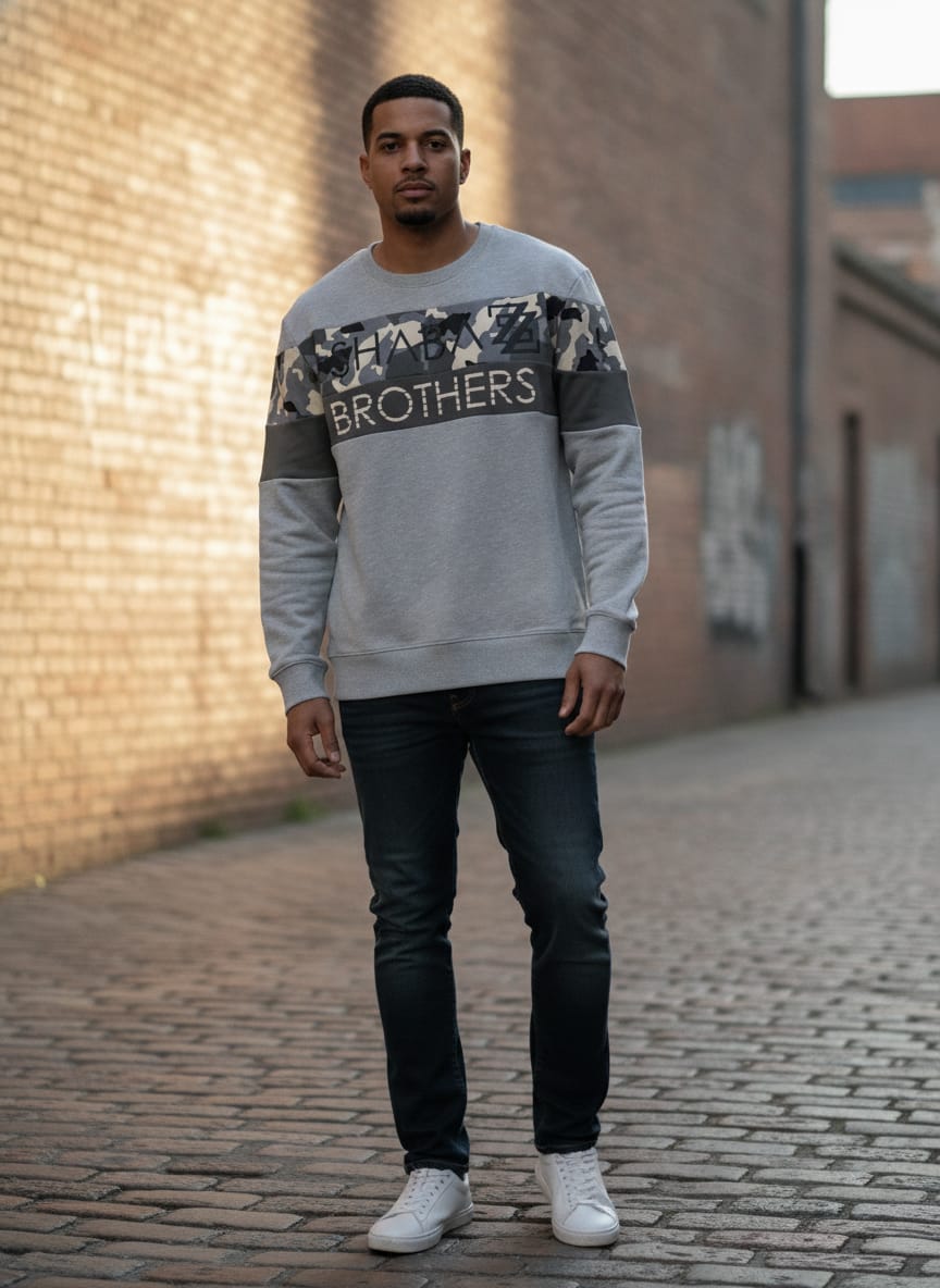 NWT Shabazz Bros Camo Stripe Pullover (org$125)