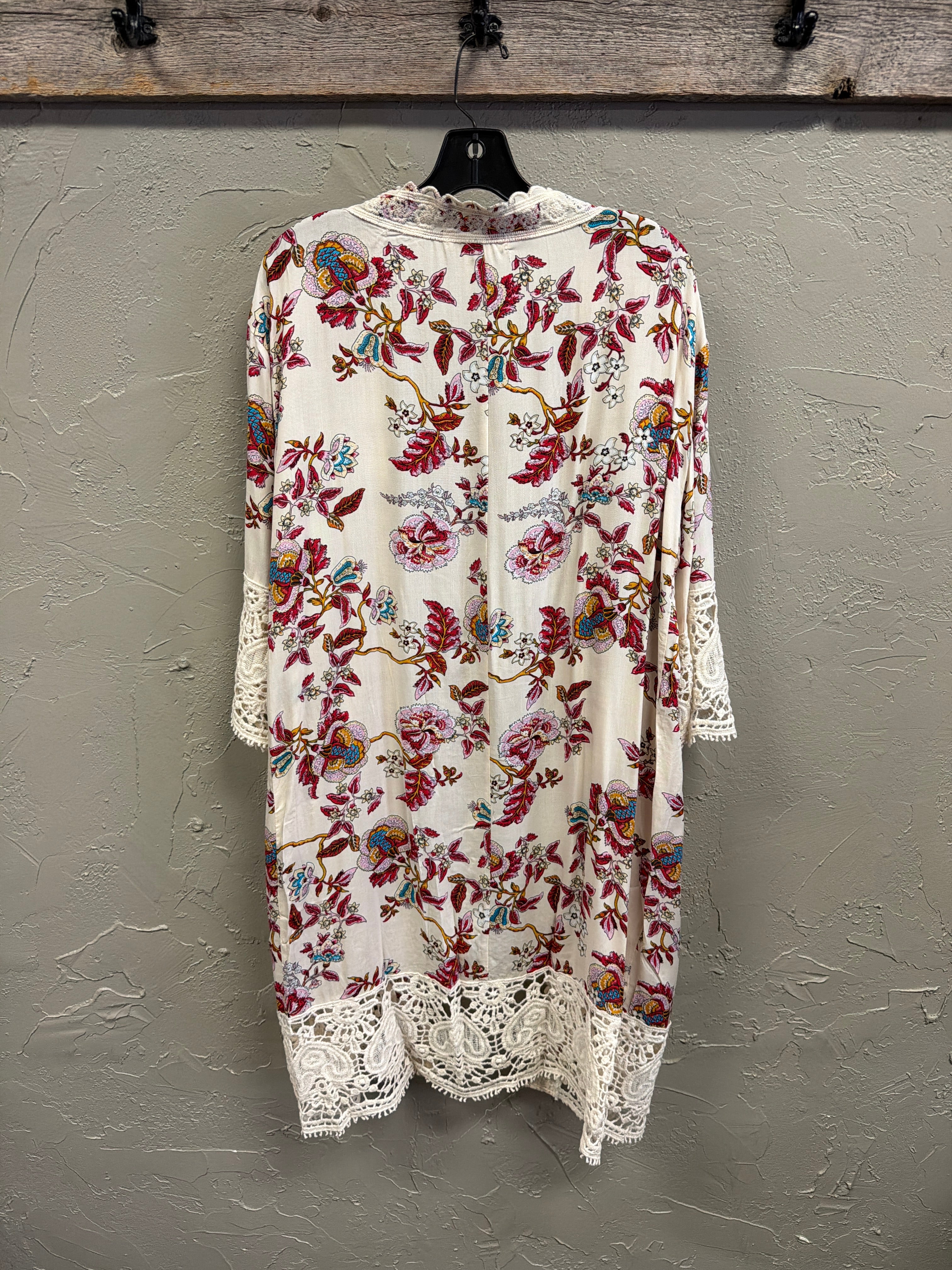 NWOT Indigo Thread Lace Trim Duster (org$48)