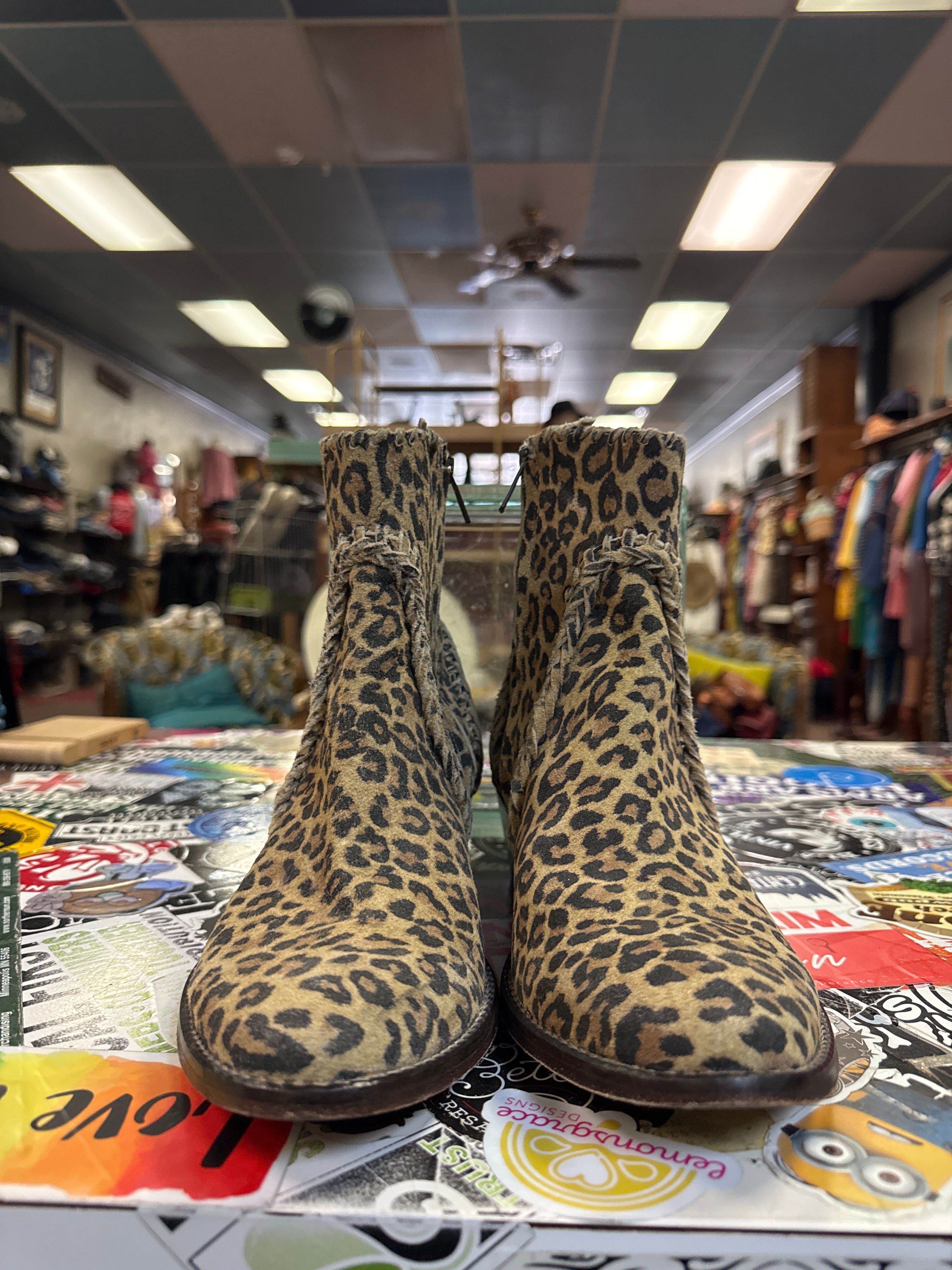 Very Volitile Leopard Ankle Boot (org$140)