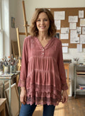 NWOT Indigo Thread Babydoll Tunic (org$68)