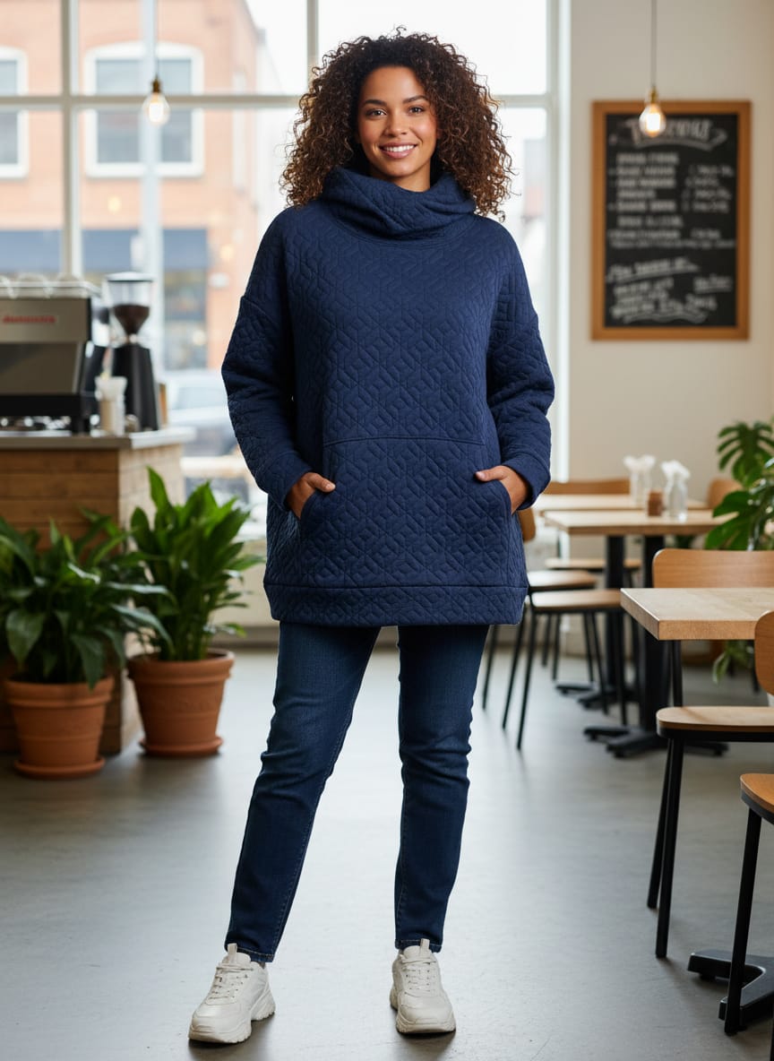 NWT GapFit Quilted Funnel-Neck Pullover (org$90)
