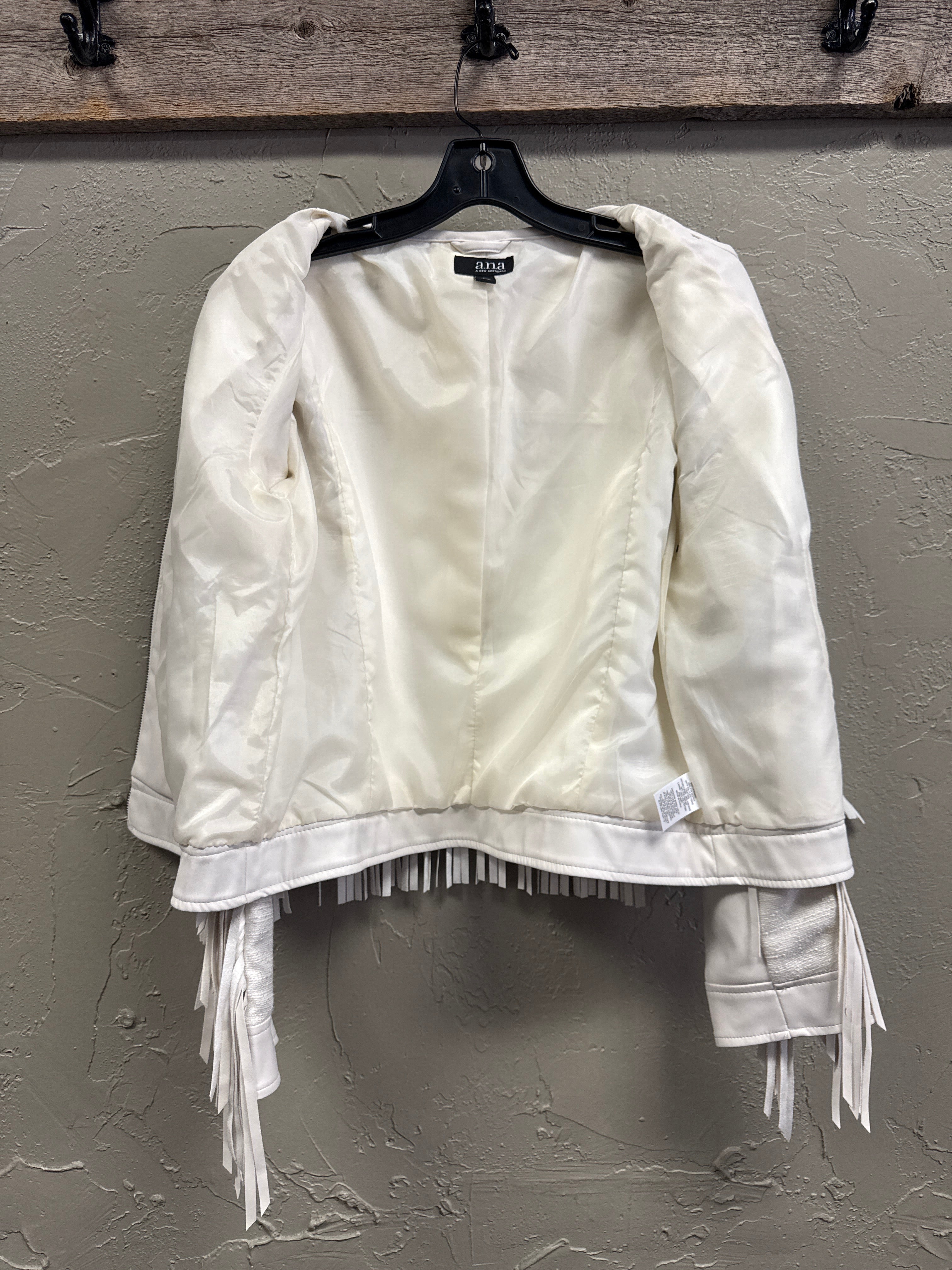 NWT a.n.a Vegan Leather Fringe Jacket (org$120)