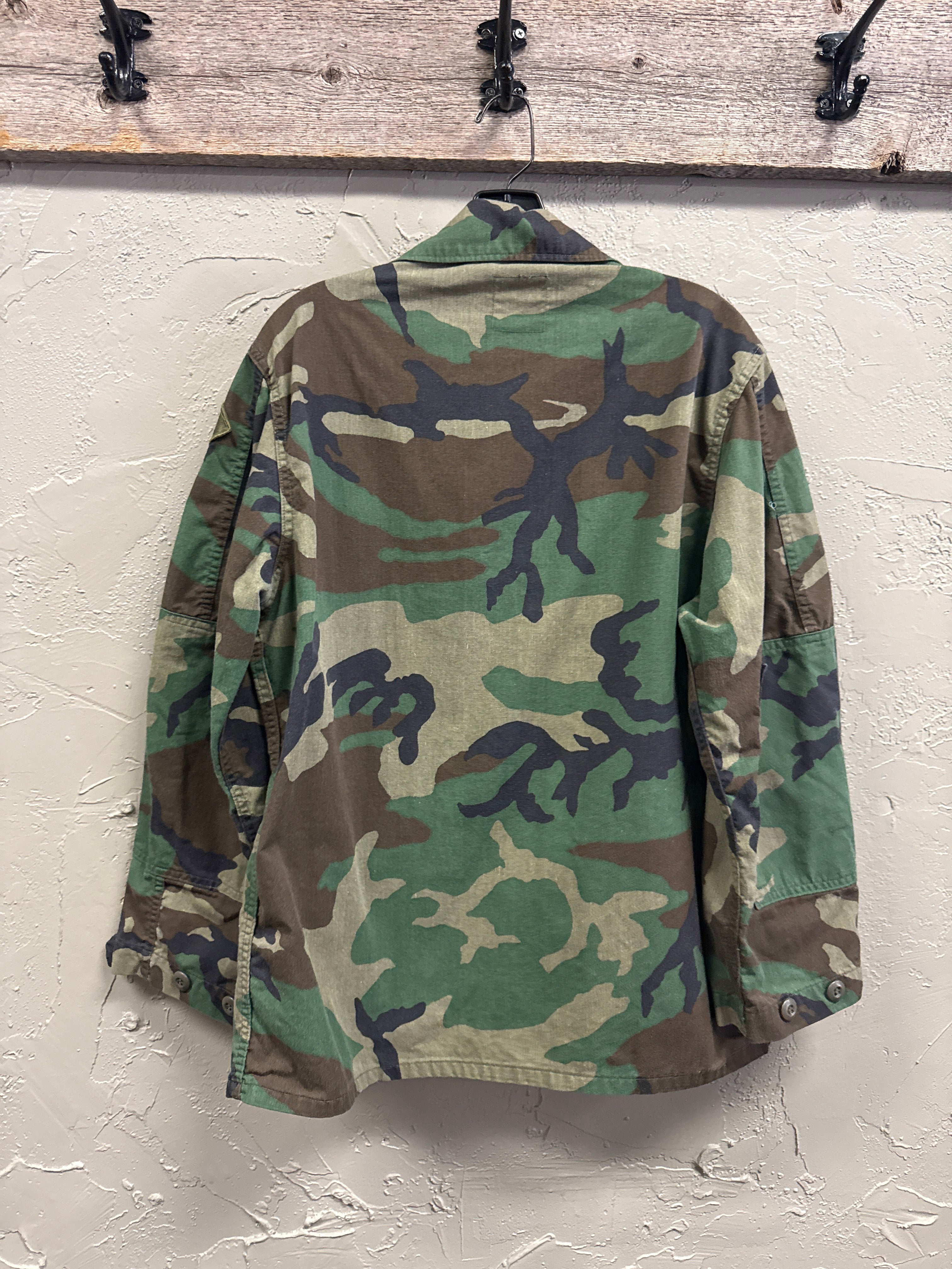 Vtg Army Woodland Camo Jacket