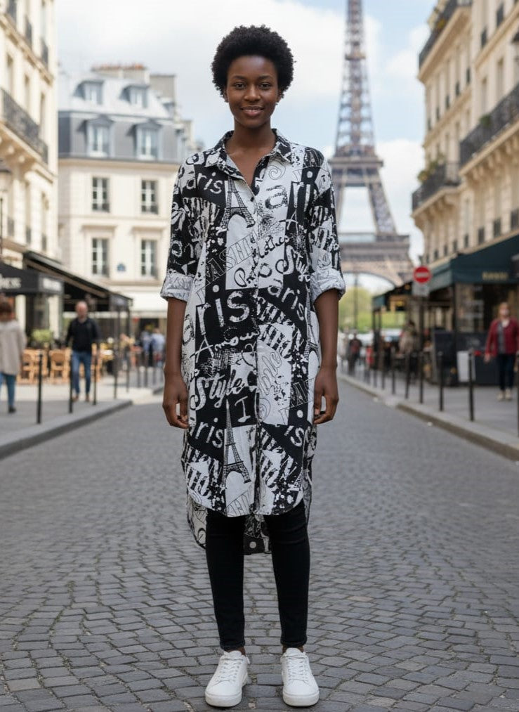 newspaper print shirt dress NWOT Live4Truth Newspaper Print Shirt Dress