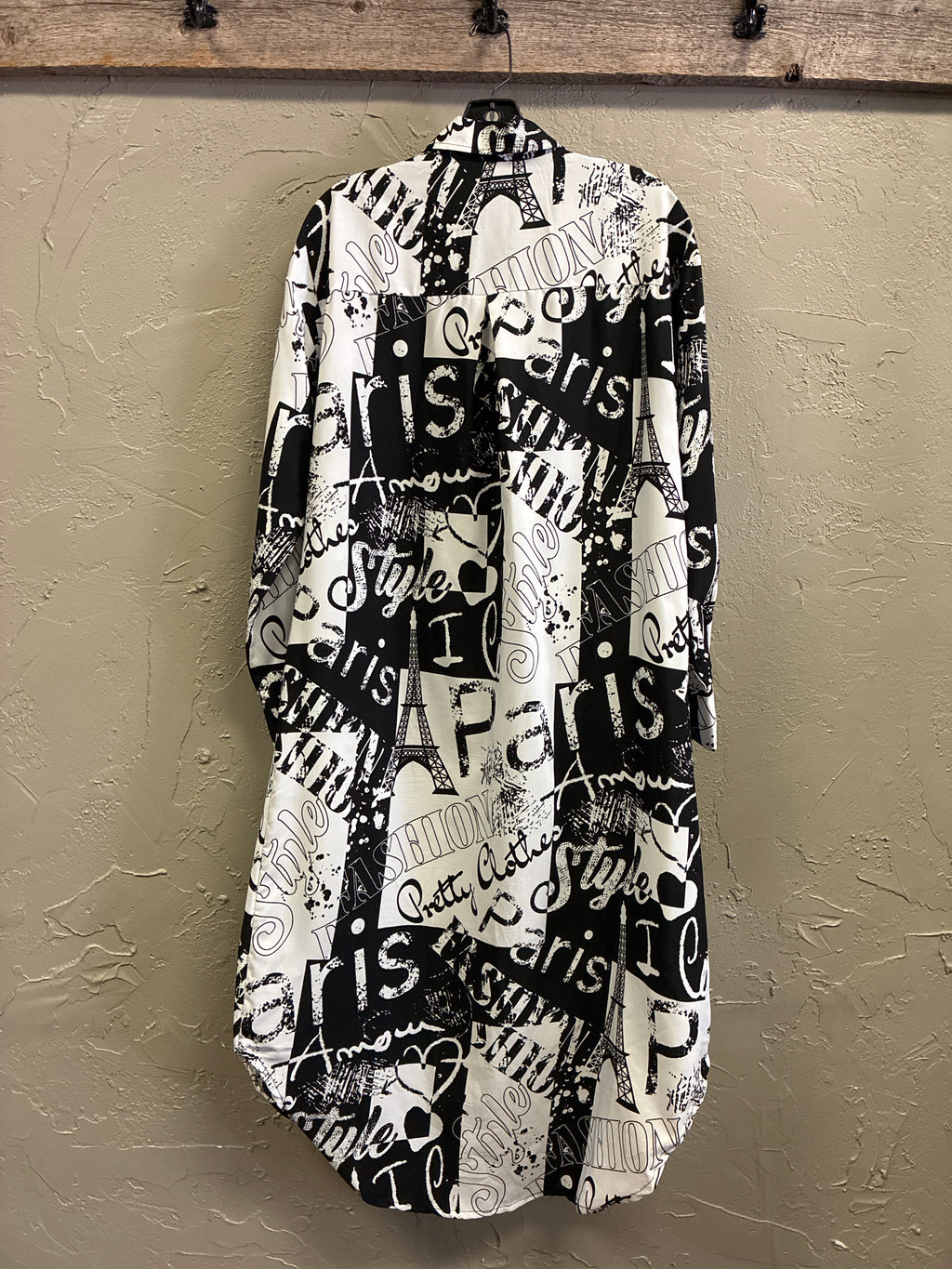 NWOT Live4Truth Newspaper Print Shirt Dress