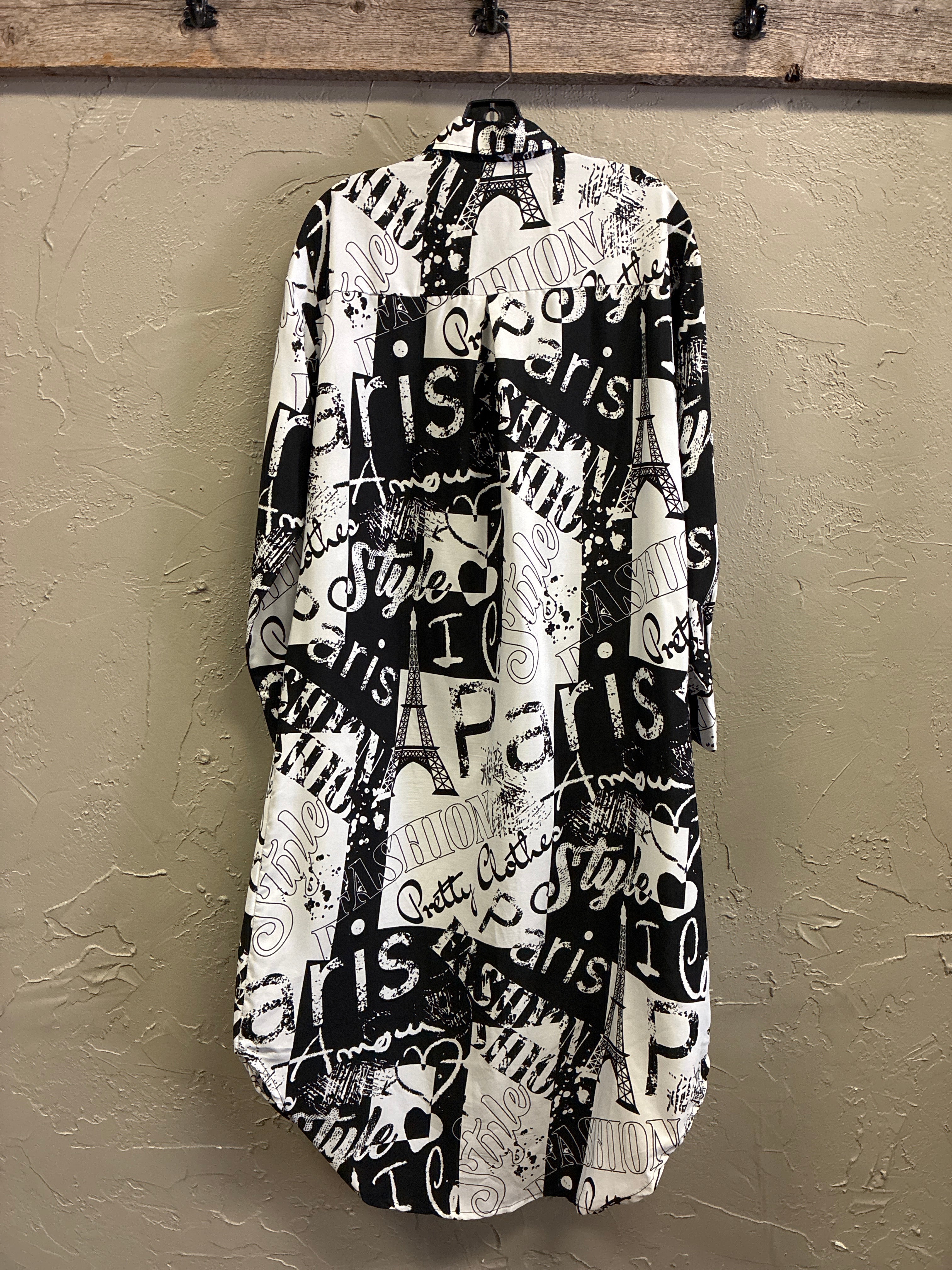 NWOT Live4Truth Newspaper Print Shirt Dress
