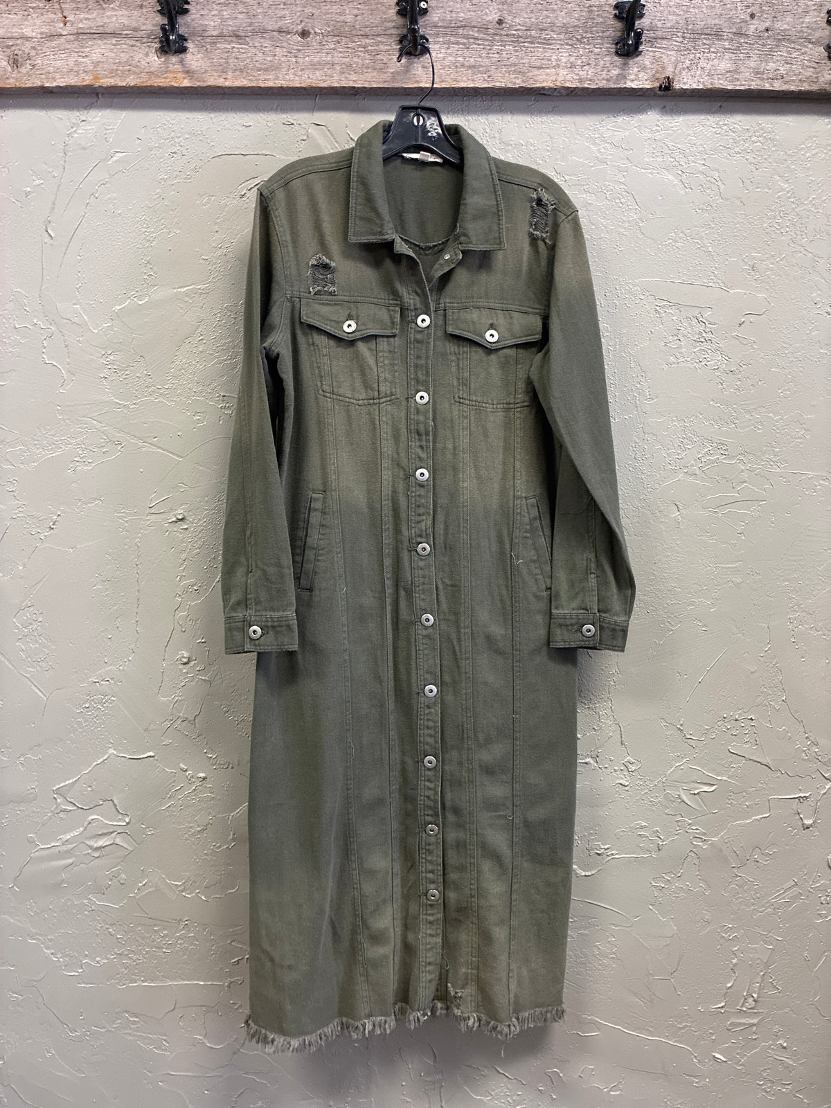 NWOT Indigo Thread Longline Utility Dress (org$108)