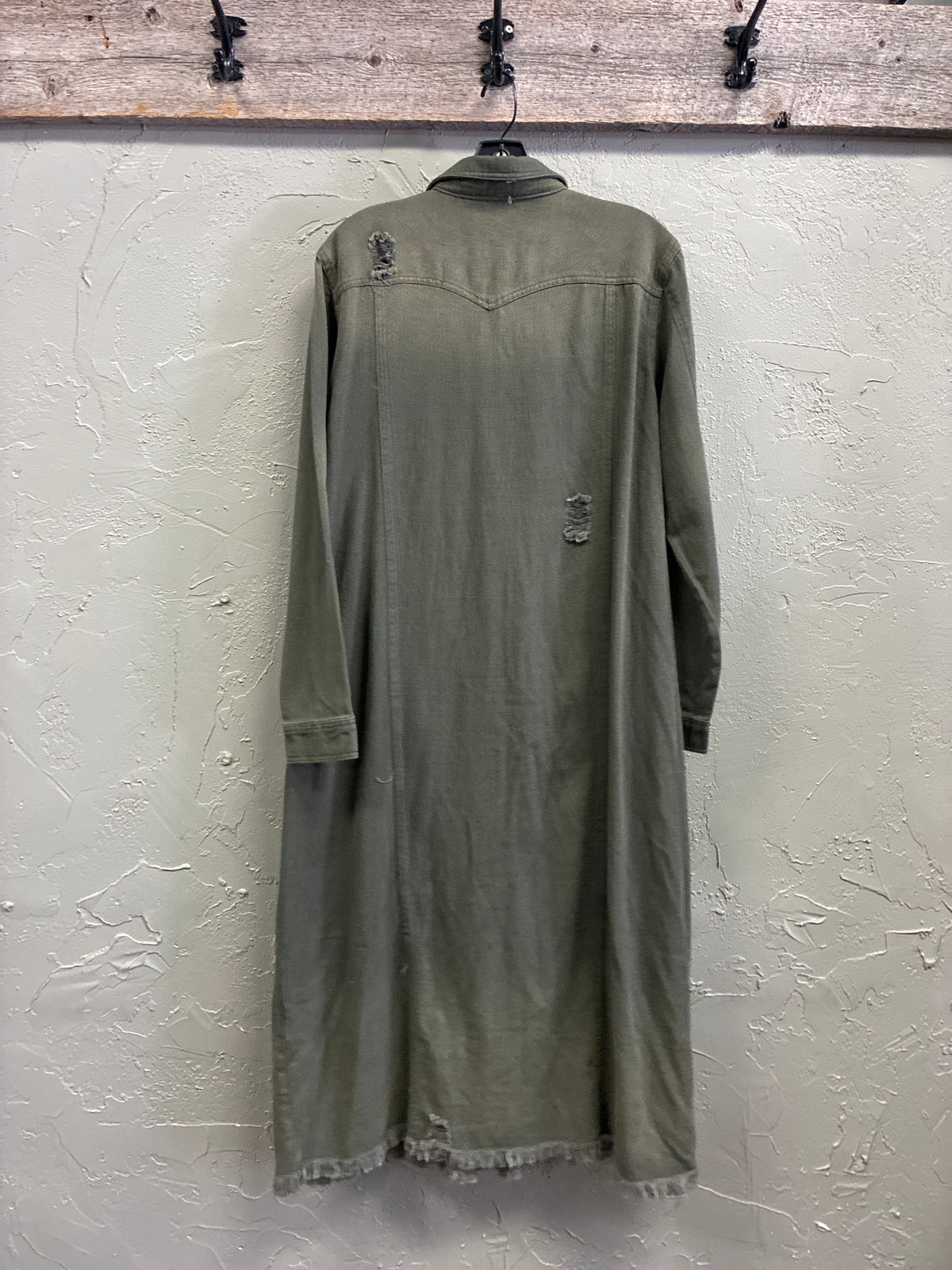 NWOT Indigo Thread Longline Utility Dress (org$108)