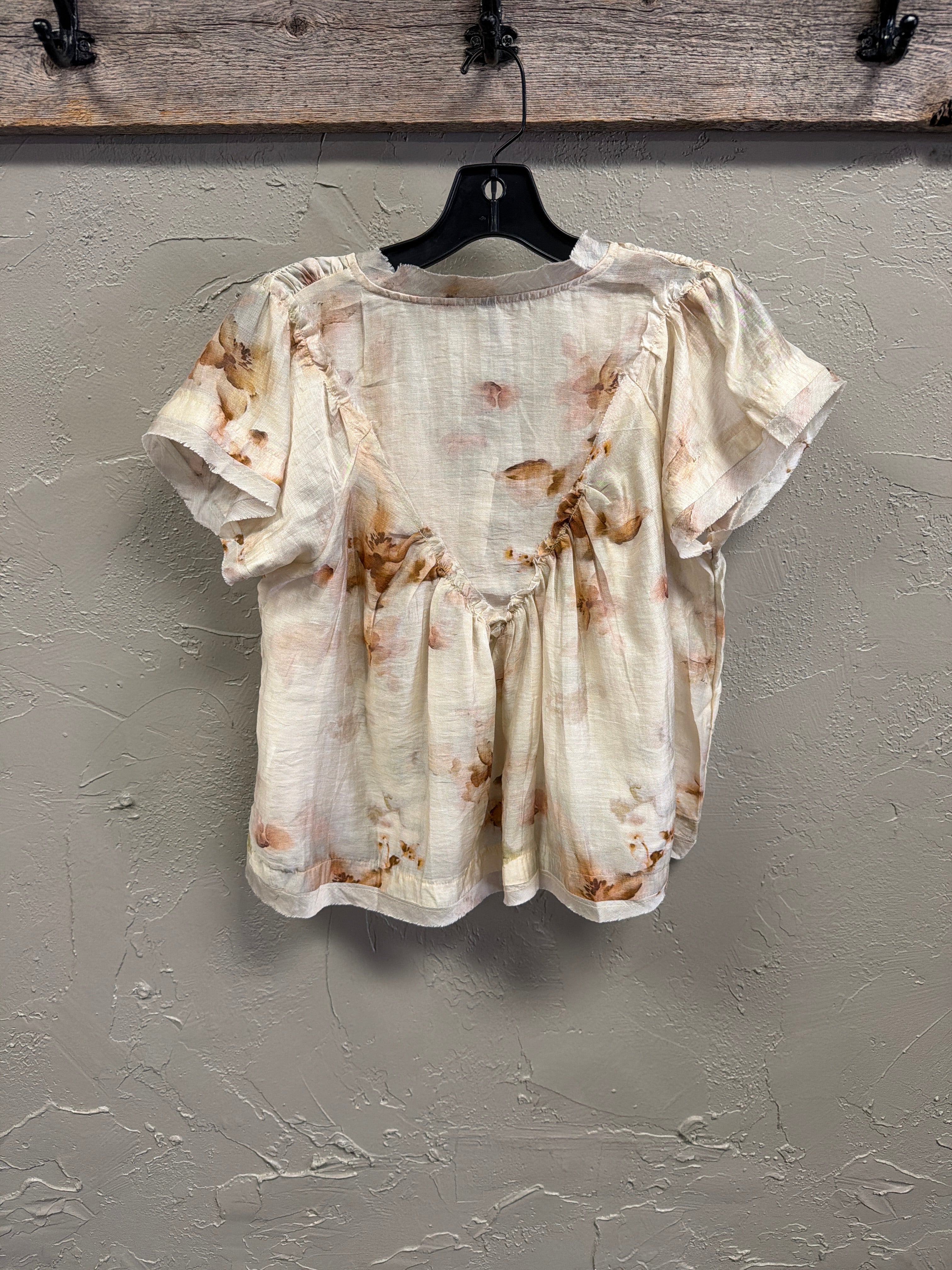 NWT Anthropologie Smocked Yoke Top (org$118)