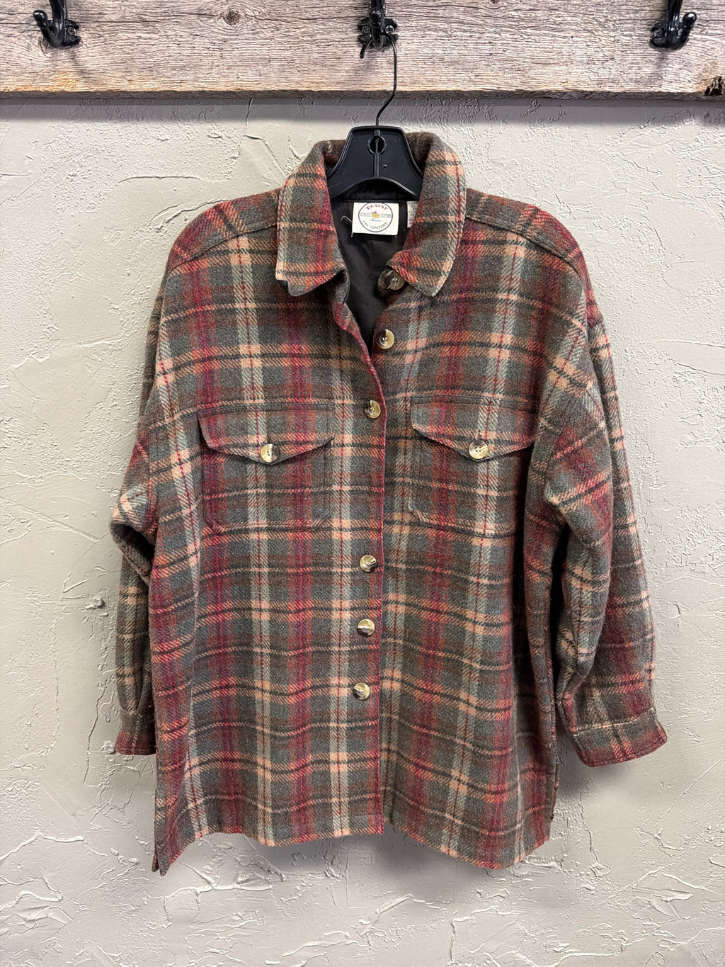 Vtg 90s RESIST Wool Shacket