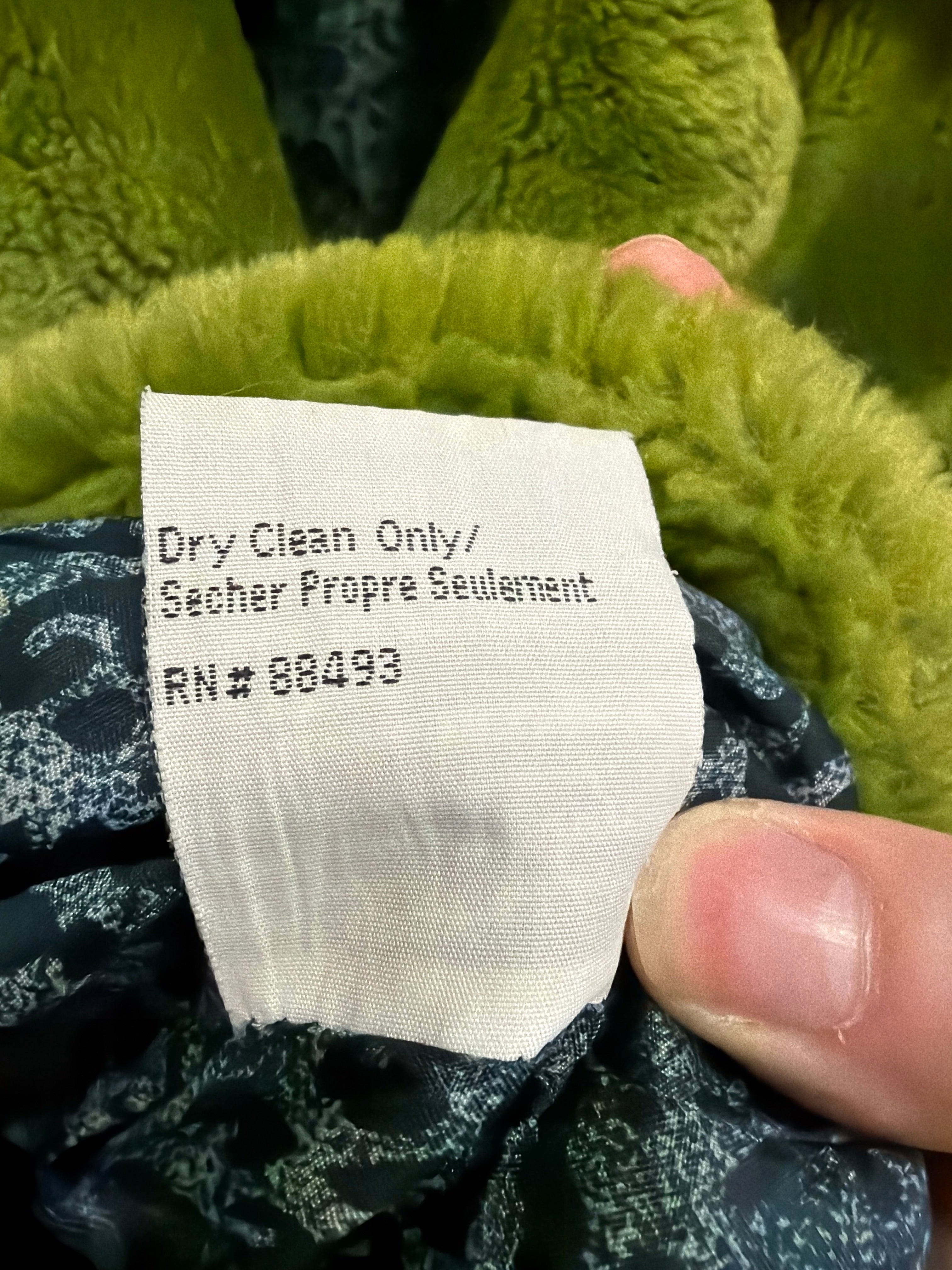 Vtg Blanc Noir Faux Fur Coat
