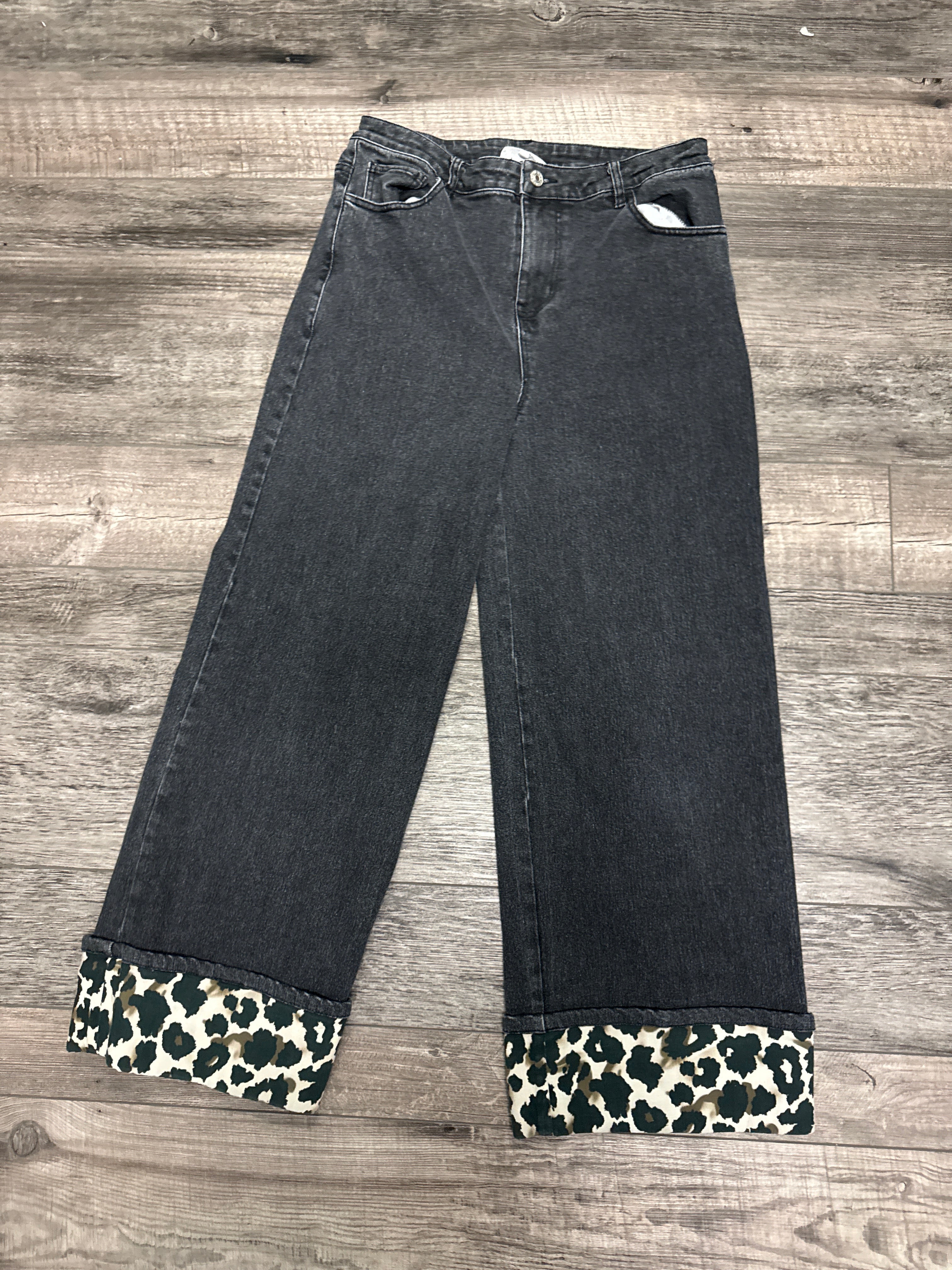 Entro Leopard Cuff Jeans (org$74)