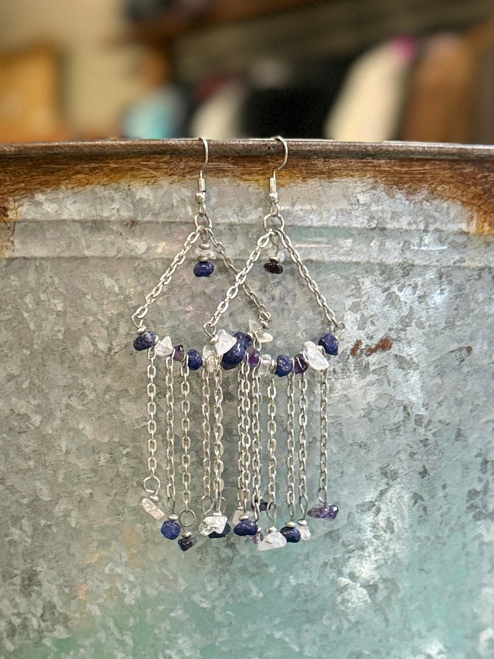 Crystal Chip Chandelier earrings