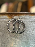 Silver Drop Hoops