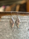 Hammered Leaf Earrings
