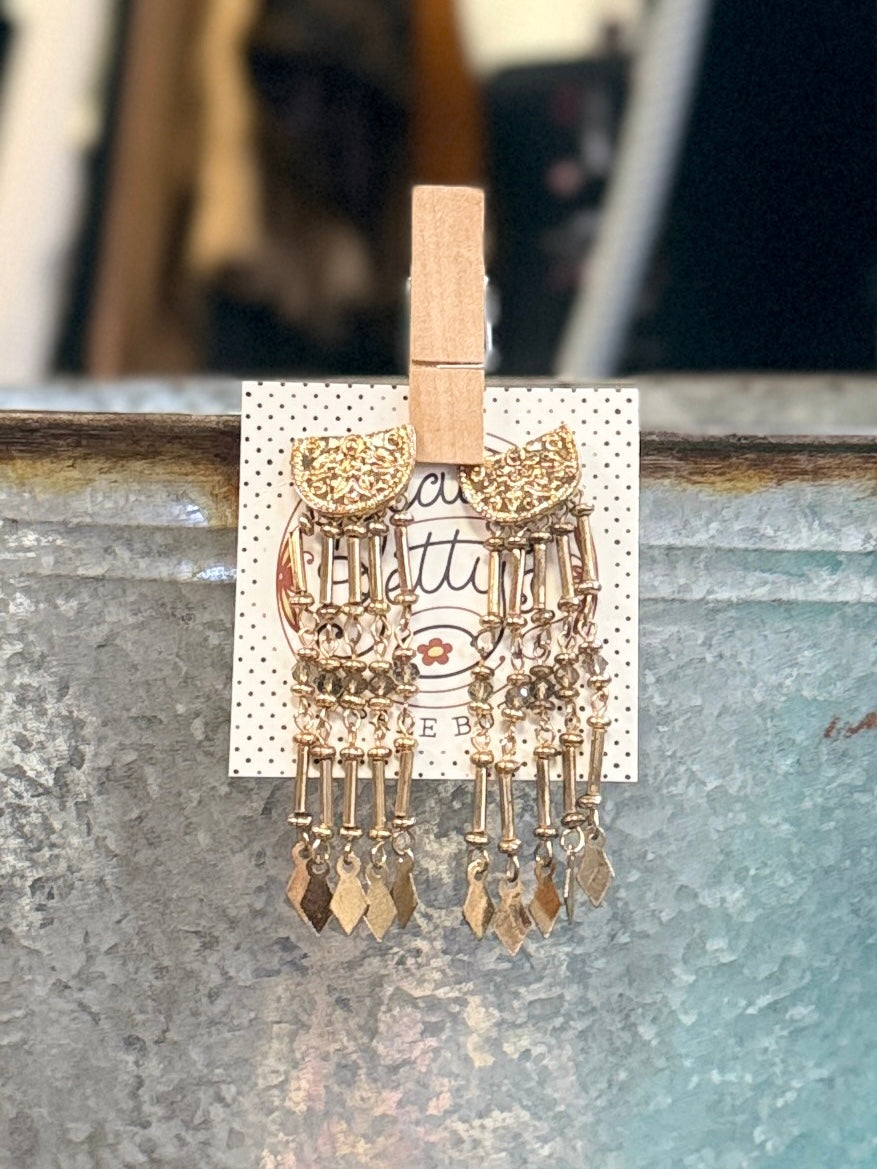 Gold Fringe Earrings