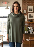NWOT oSo Cowl Neck Tunic (org$58)
