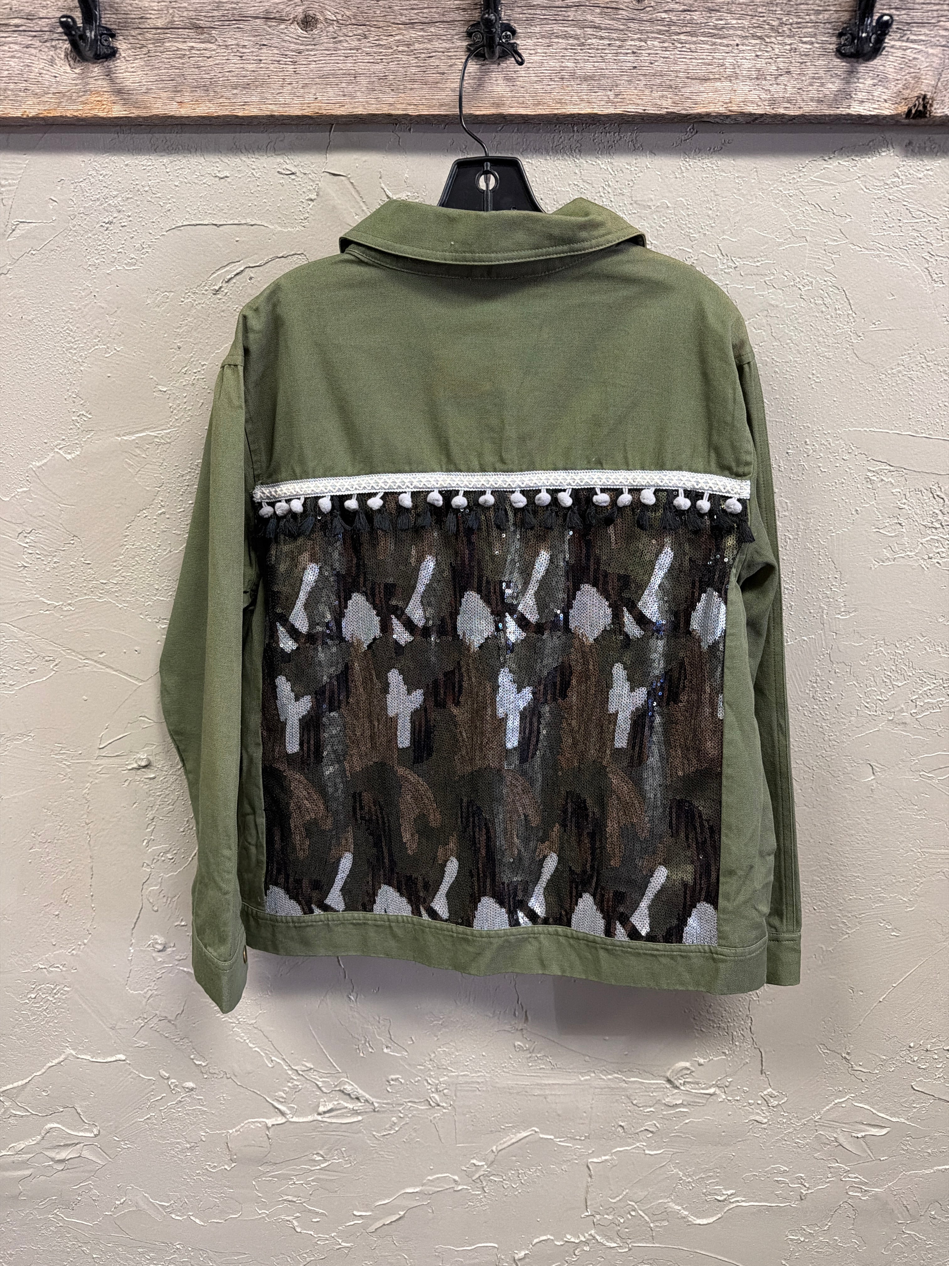 NWOT mod/x Camo Sequin Utility Jacket ($85)