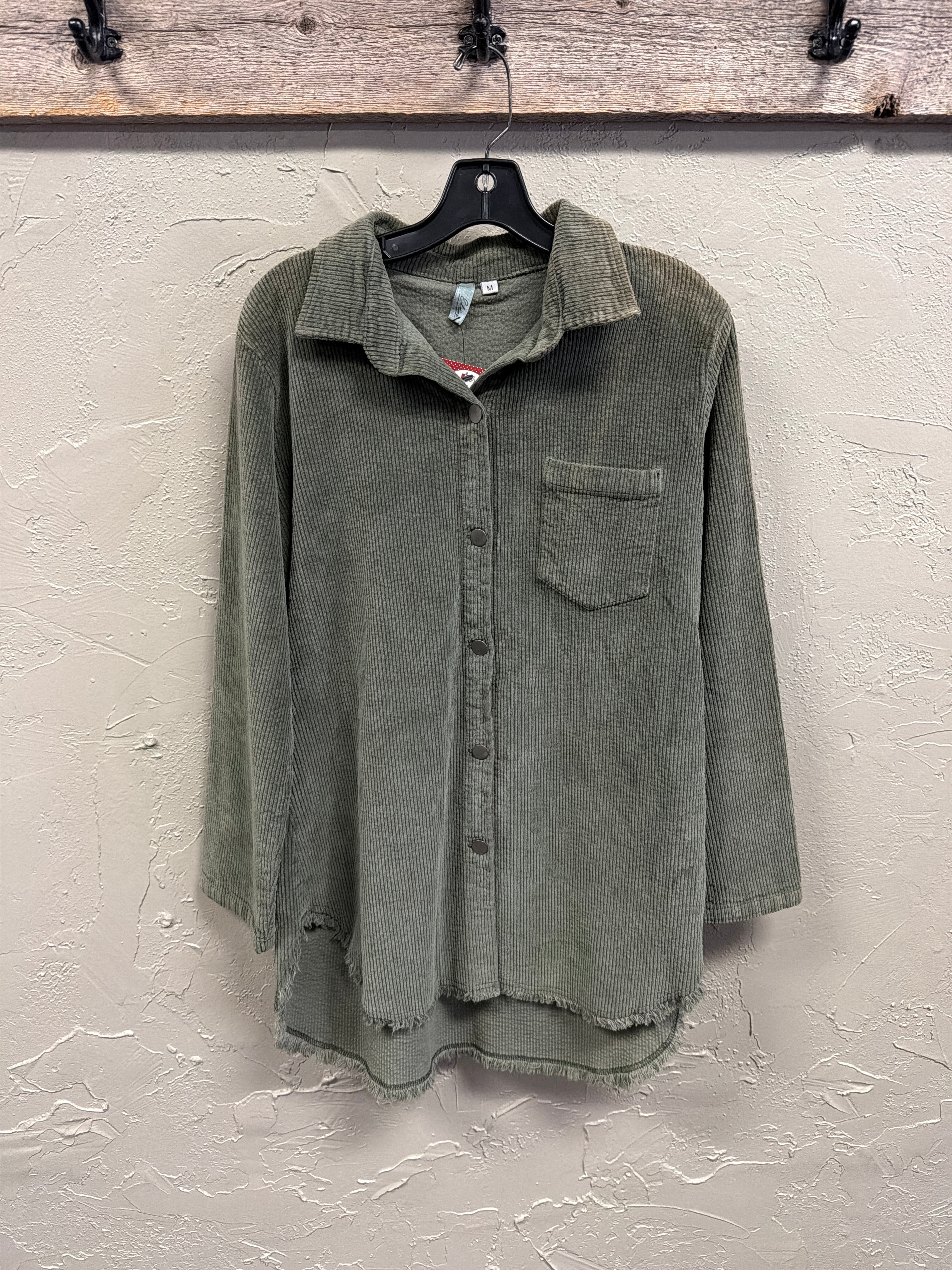 NWT Elan Corduroy Shacket (org$89)