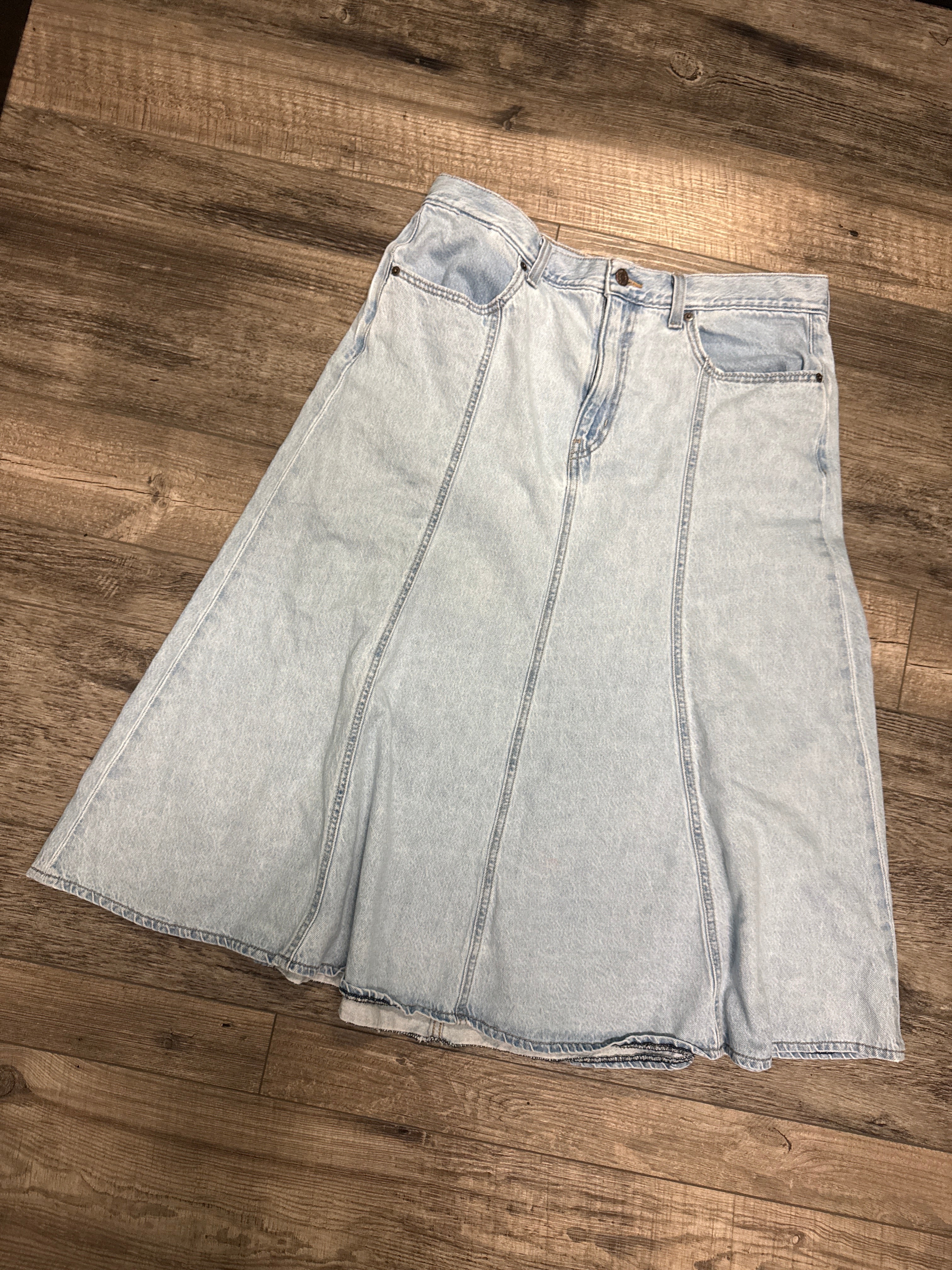 Levis Fit & Flare Denim Midi Skirt (org$75)