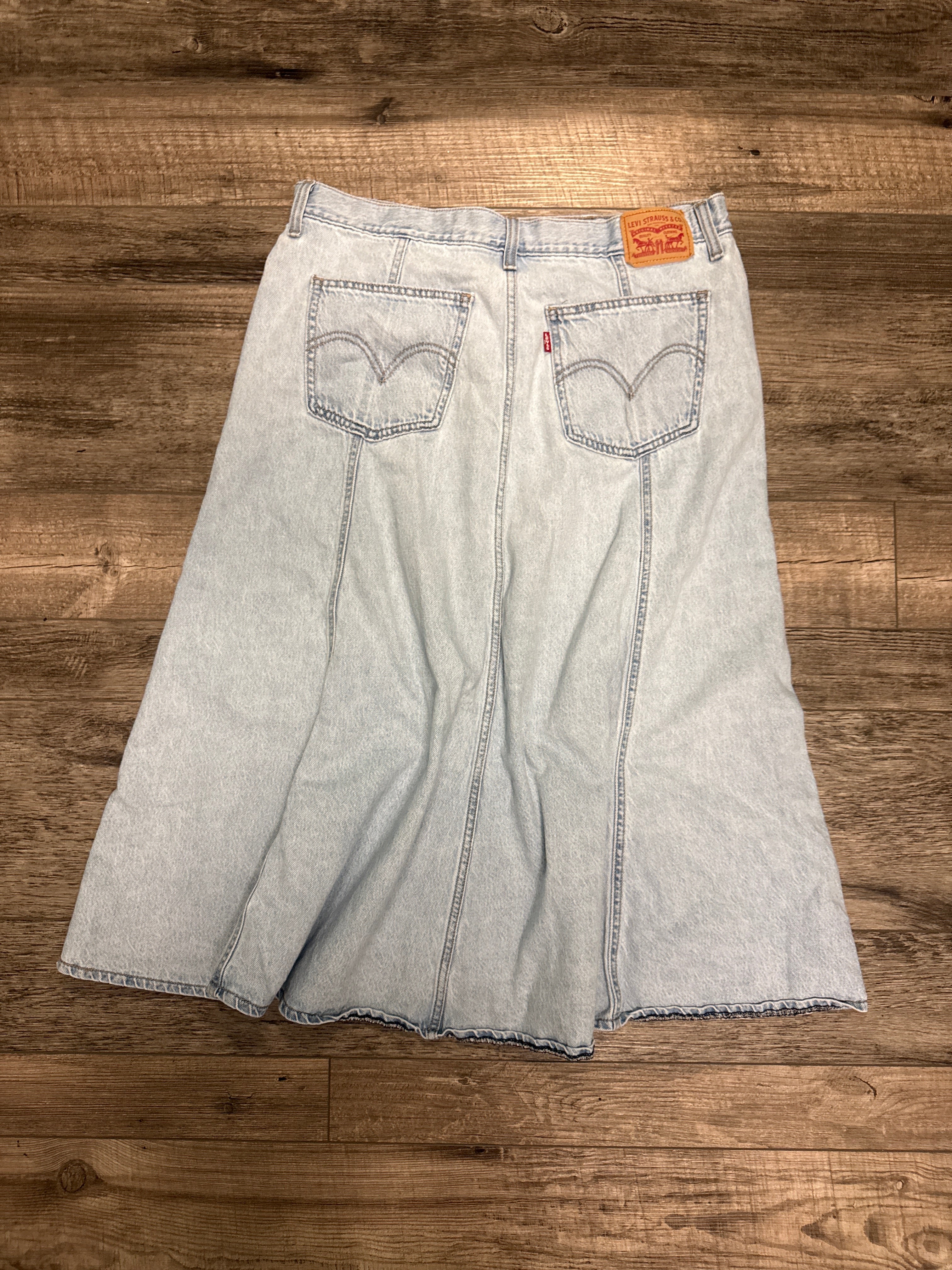 Levis Fit & Flare Denim Midi Skirt (org$75)