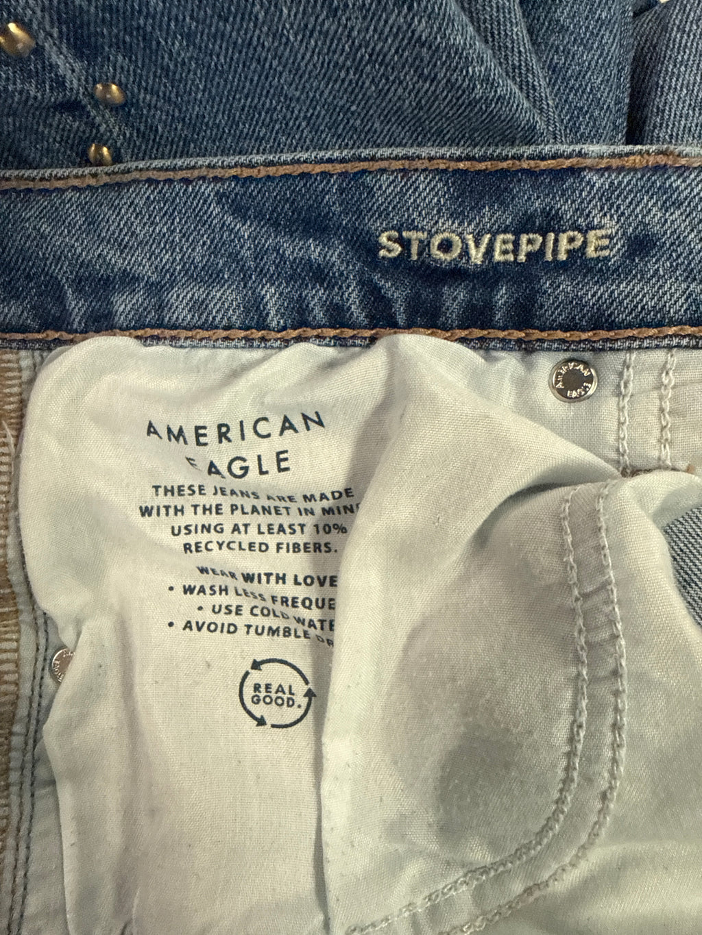 AE Studded Stovepipe Jeans (org$70)