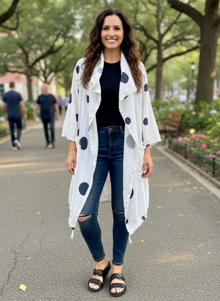 Bella Amore Oversized Linen Jacket (org$130)