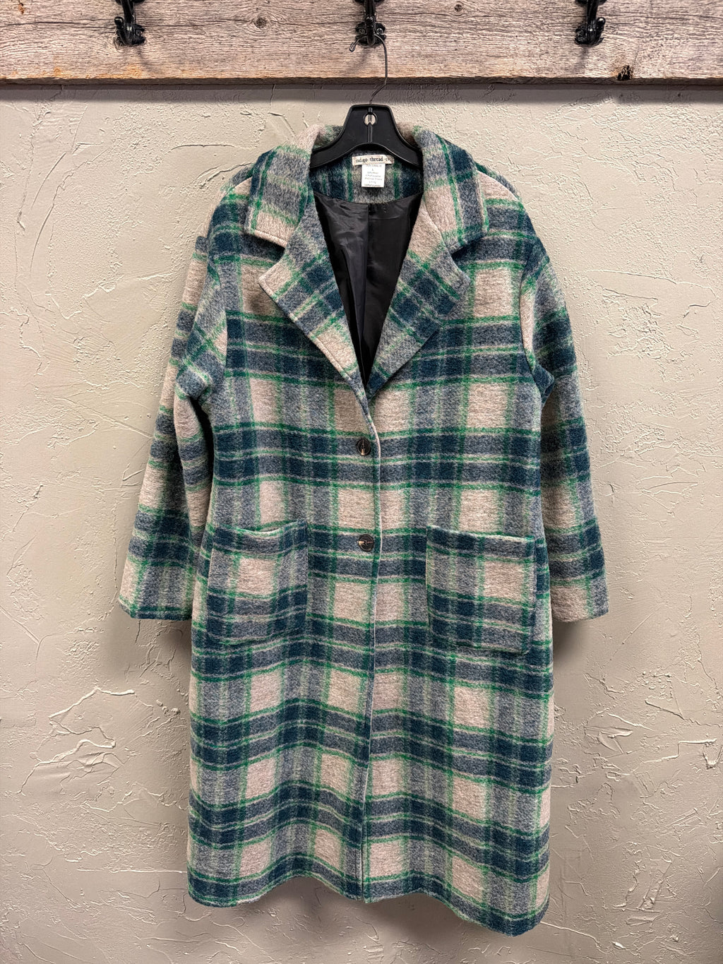 NWOT Indigo Thread Fuzzy Long Jacket (org$100)