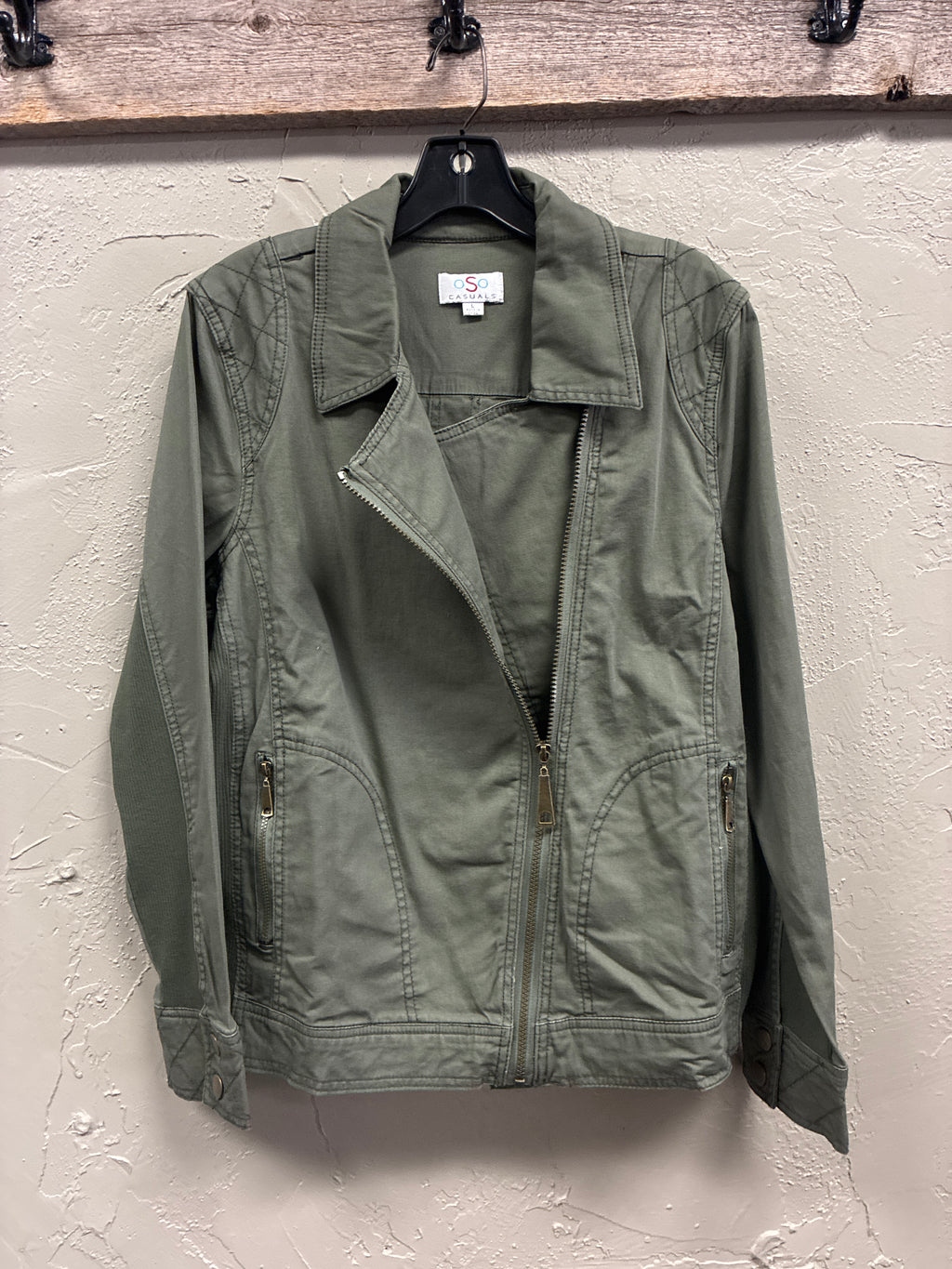 NWOT oSo Asym Zip Moto Jacket