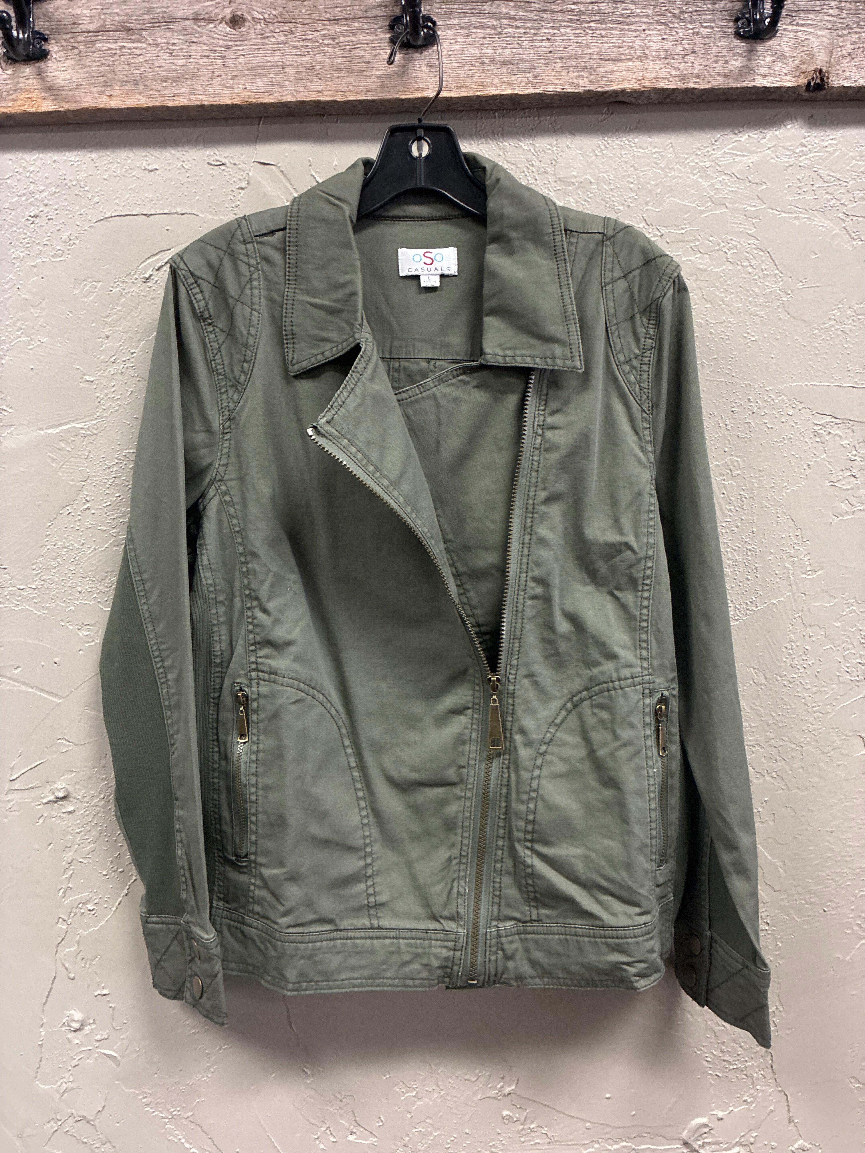 NWOT oSo Asym Zip Moto Jacket