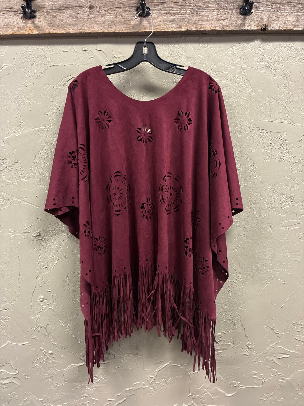 NWOT Indigo Thread Cutout Poncho