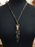 Leather Fringe Necklace