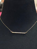 Crystal Pave Bar Necklace