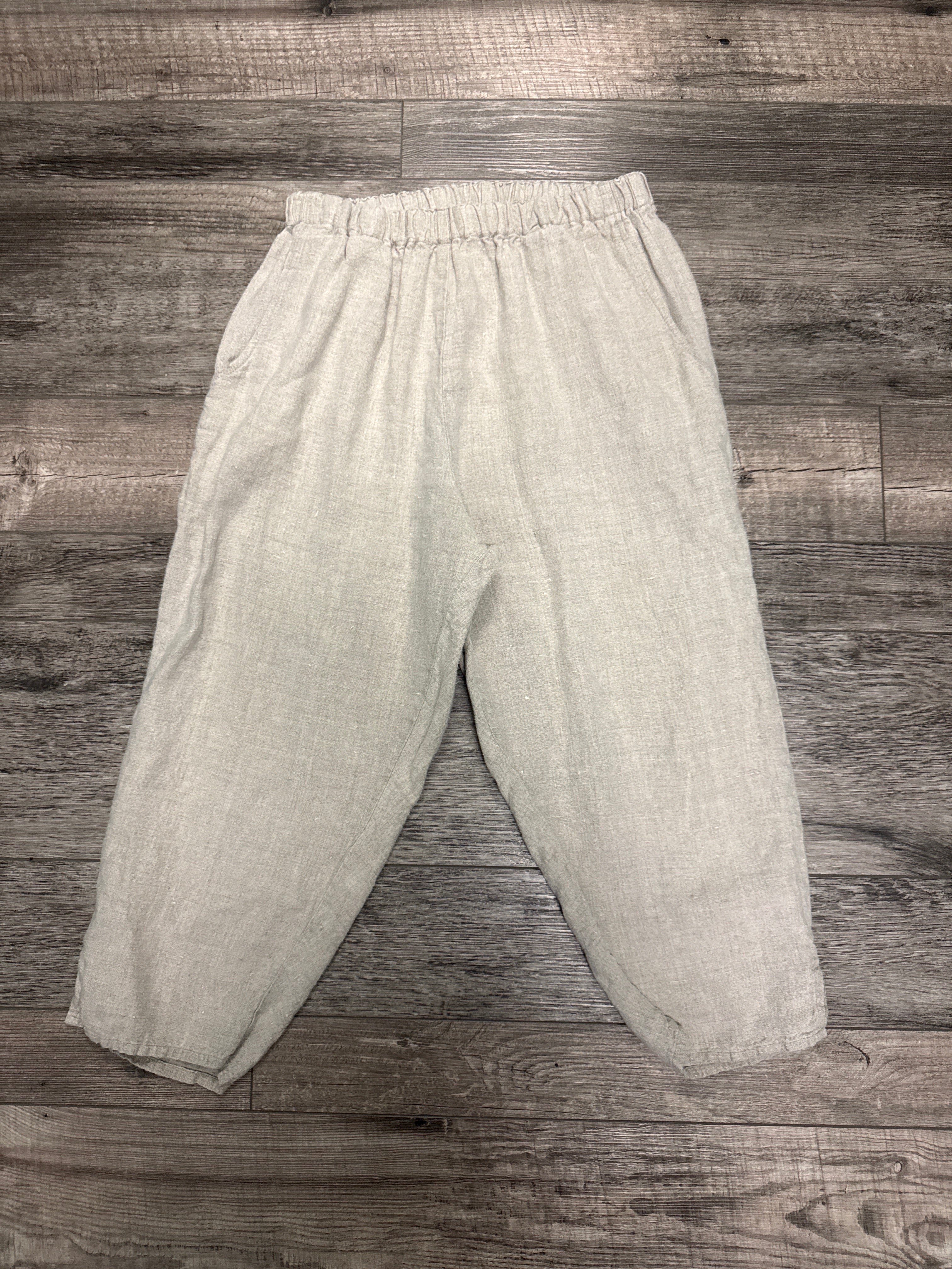 FLAX Linen Relaxed Crop Pant (org$130)