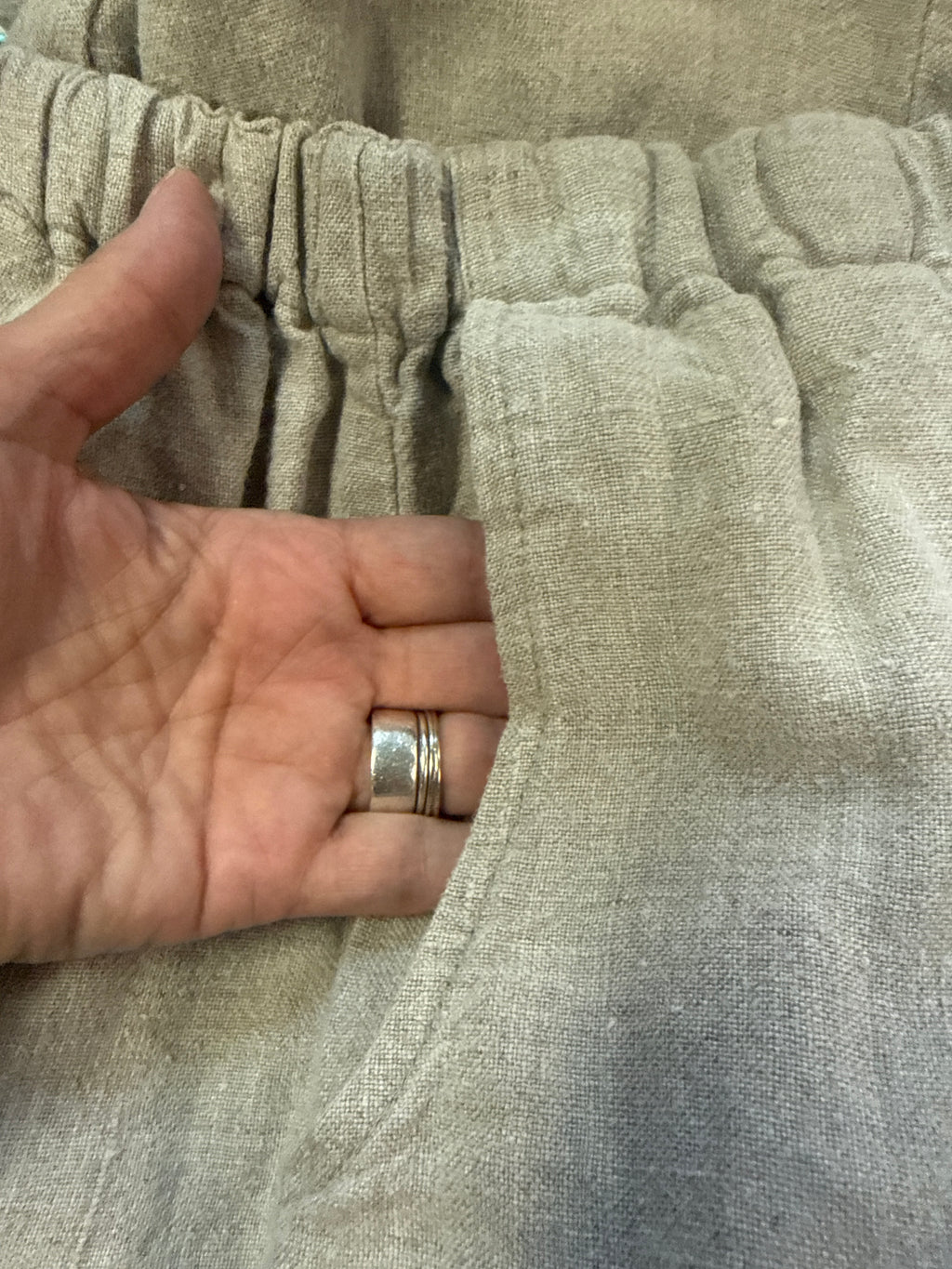 FLAX Linen Relaxed Crop Pant (org$130)
