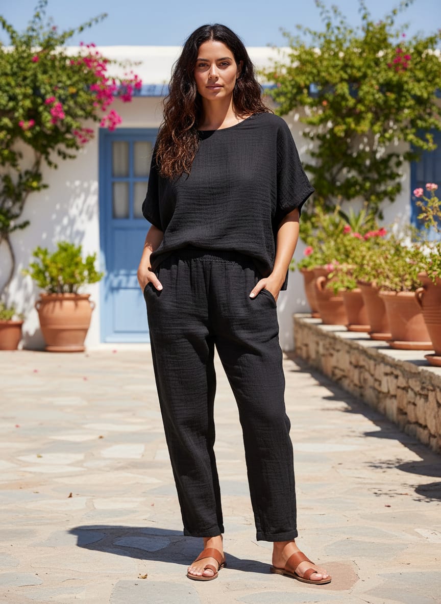 Hino&Malee Cotton Gauze Pant (org$210)