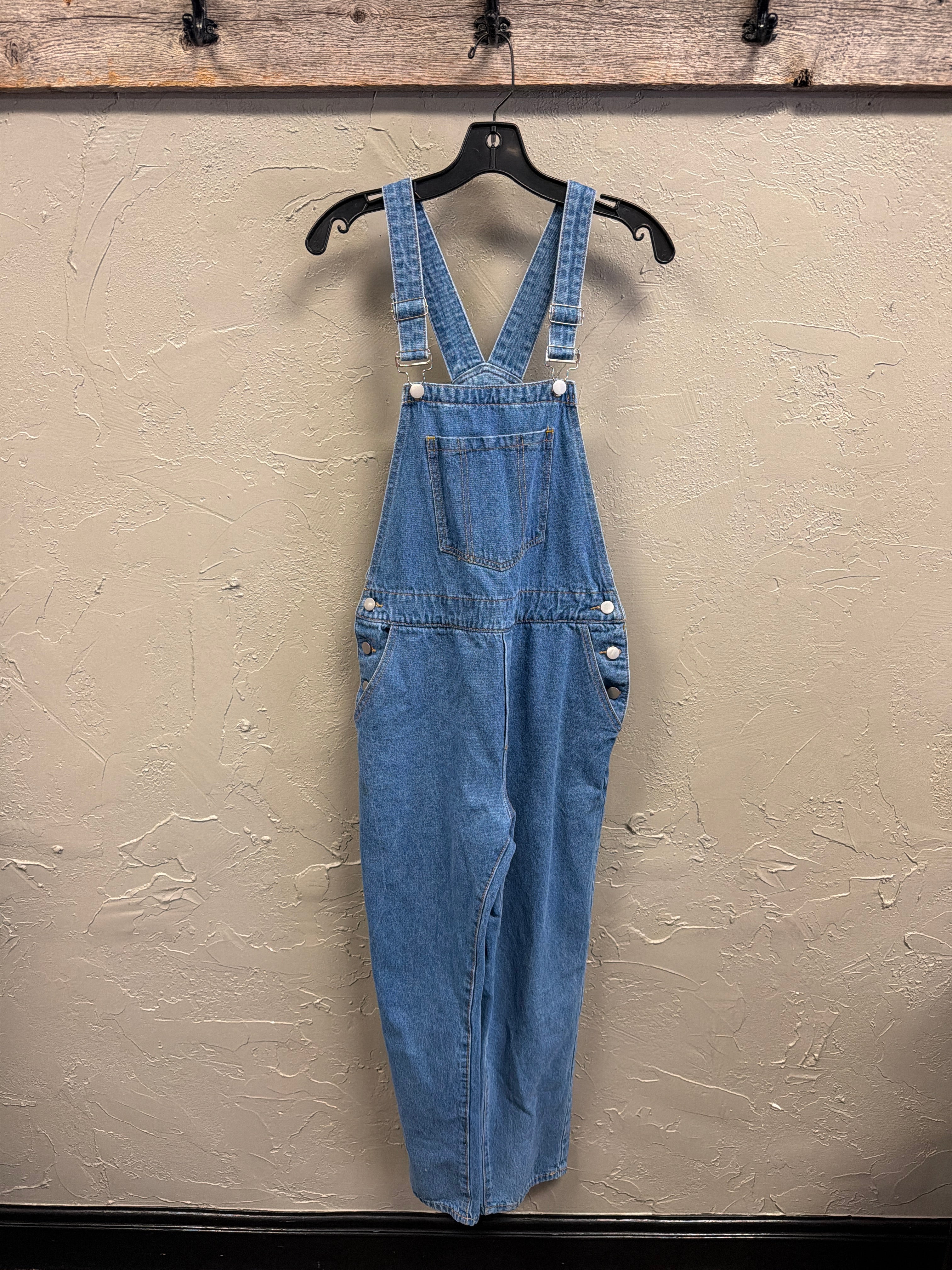 Classic Mid-Wash Denim Bibs