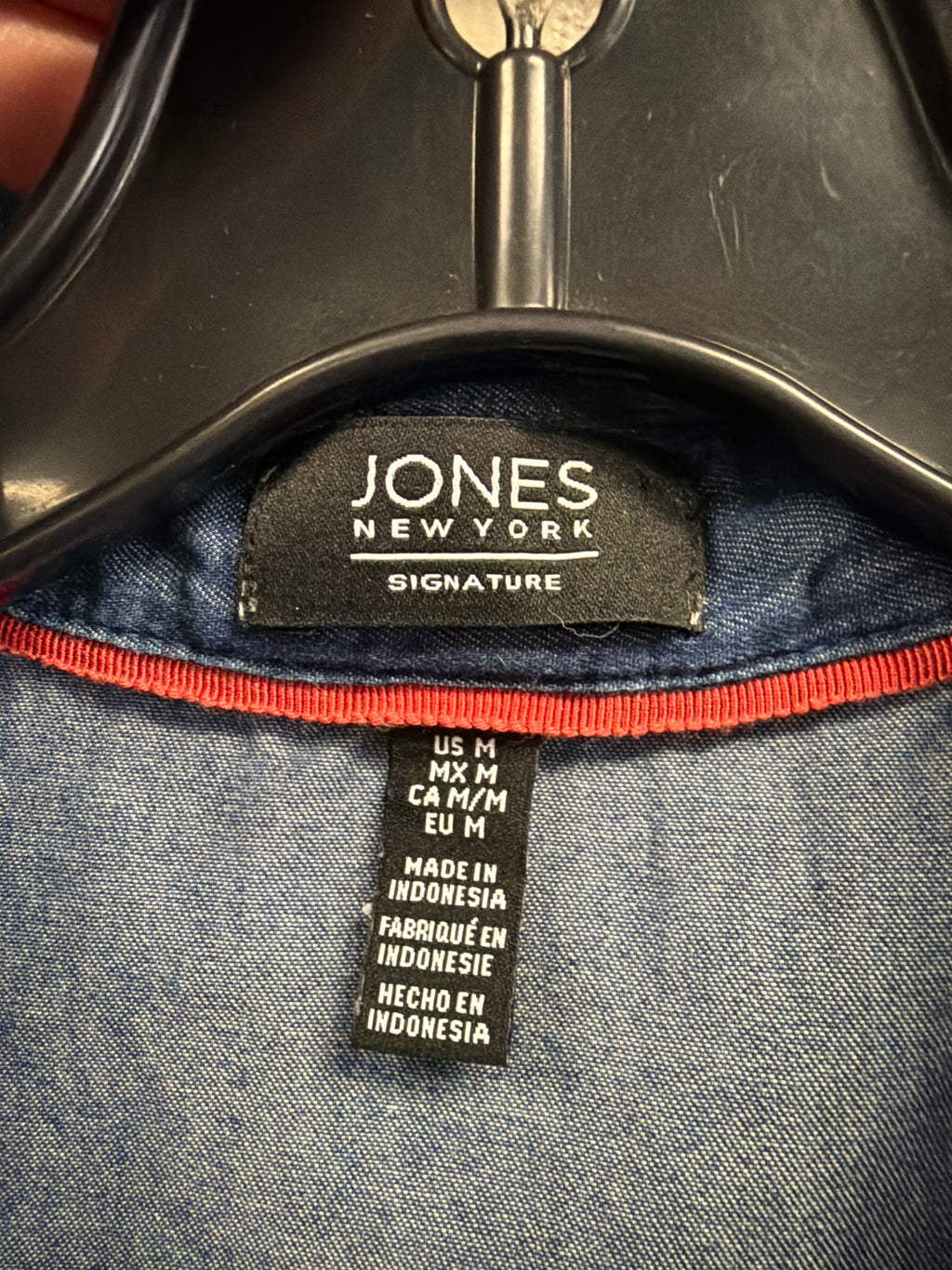 Jones NY Short-Sleeve Chambray Top