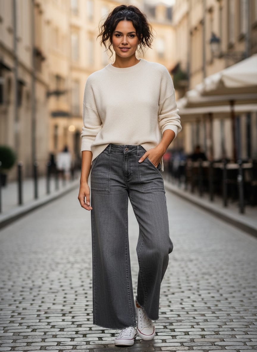 KUT Meg High-Rise Wide-Leg Jean (org$109)