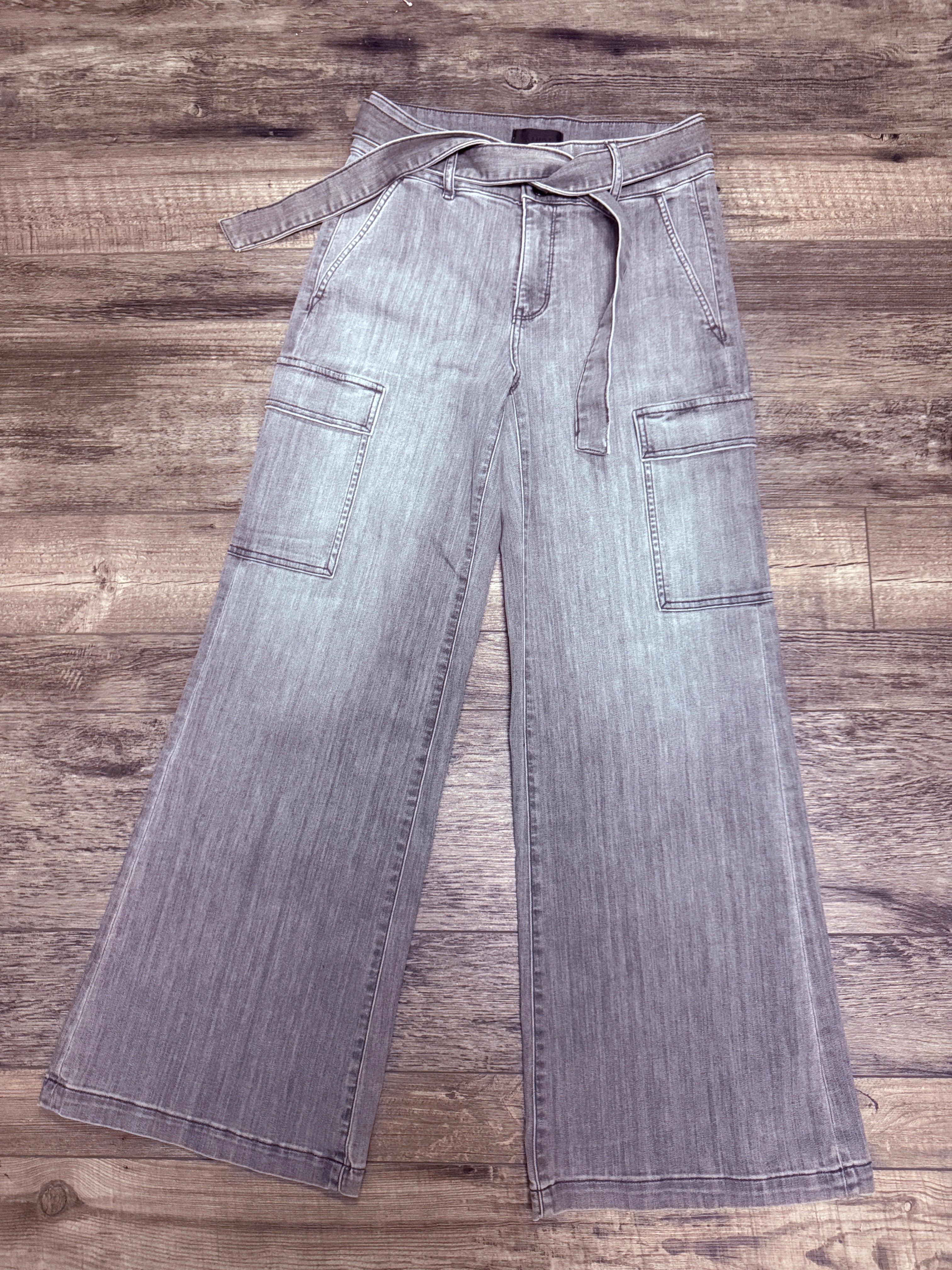WHBM Belted Wide-Leg Cargo Jean (org$120)