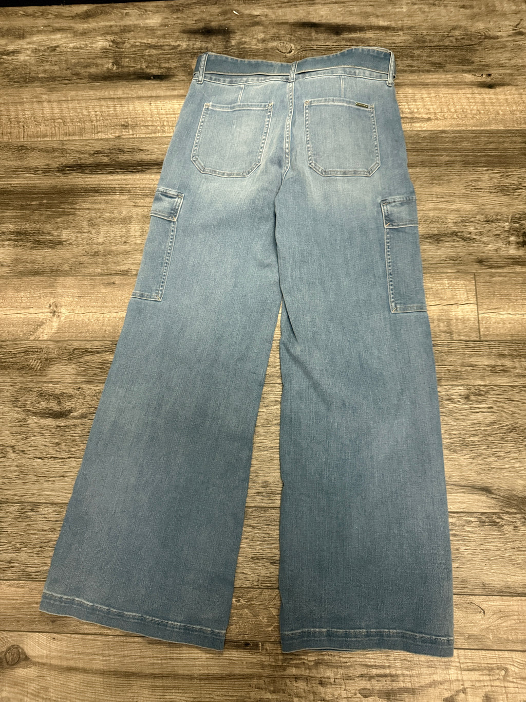 WHBM Belted Wide-Leg Cargo Jean (org$120)
