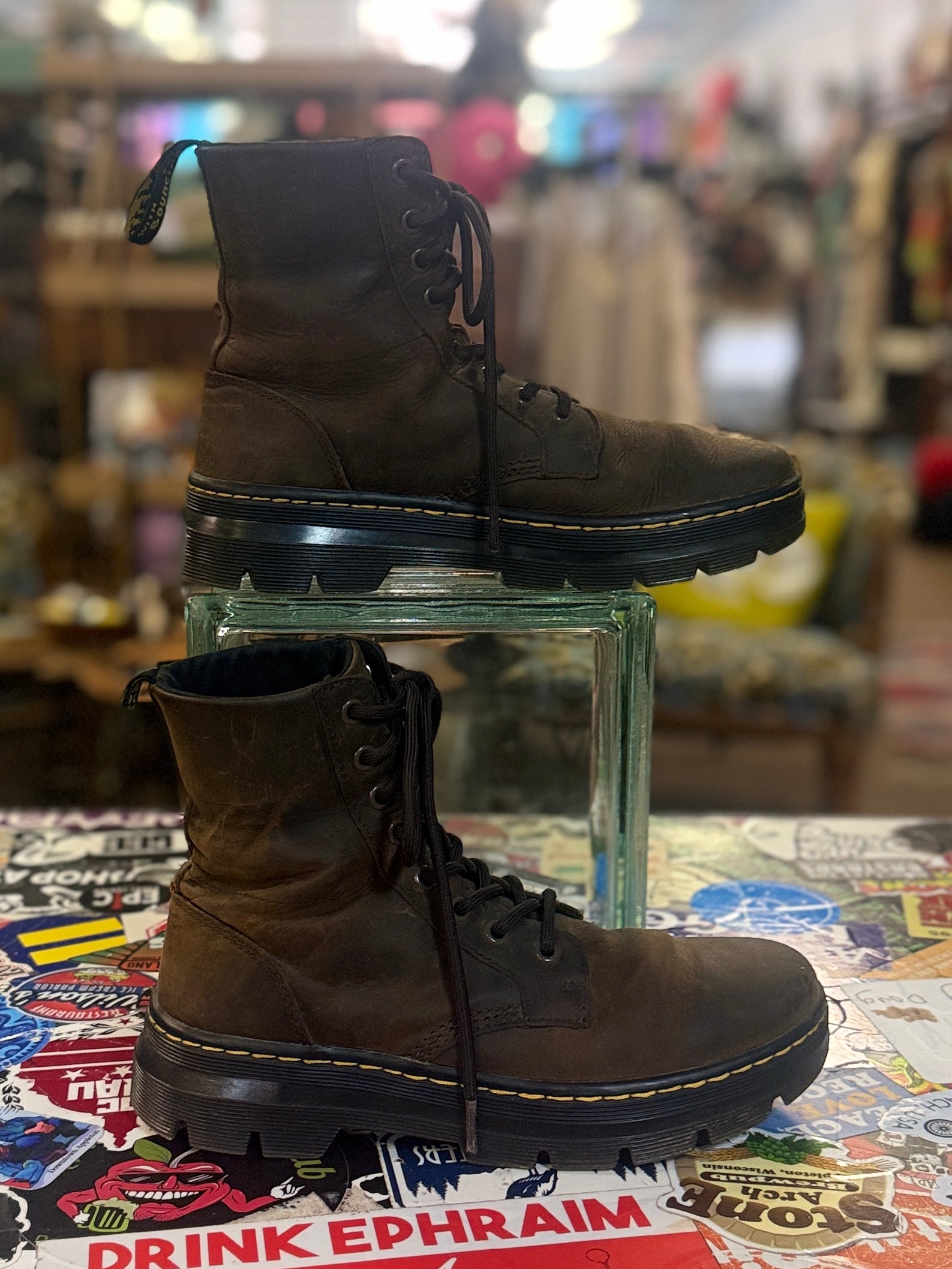 Dr Martens Combs Crazy Horse Boot (org$140)