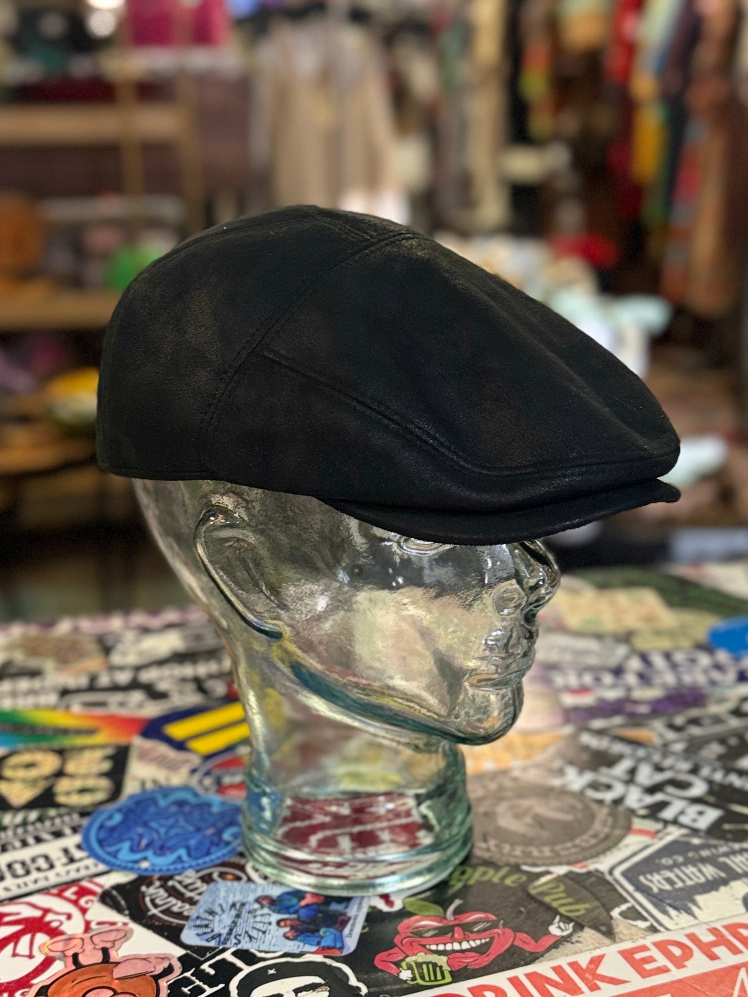 DeLux Vegan Suede Flat Cap