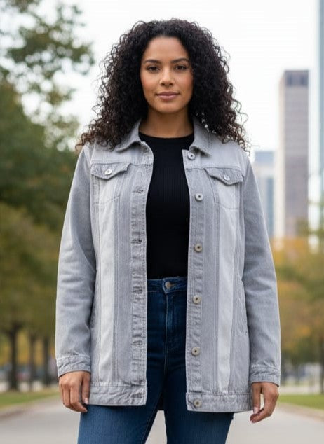 NWOT Indigo Thread Longline Denim Jacket (org$88)