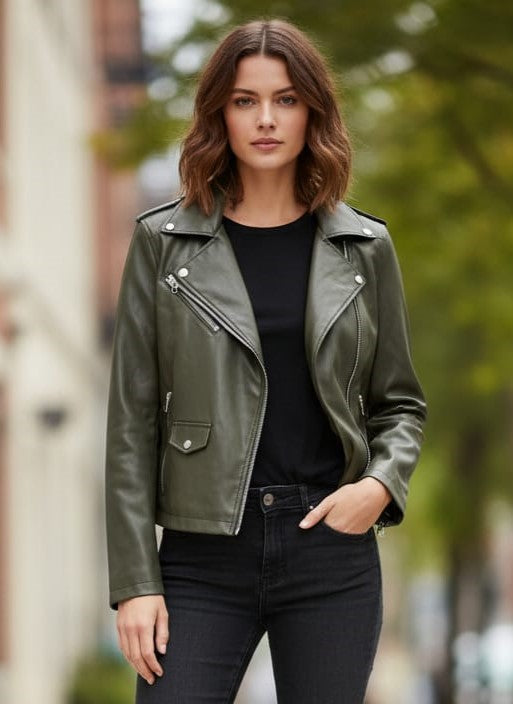 NWOT Faux Leather Moto jacket