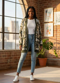 NWT Entro Woodland Camo Cardi (org$52)